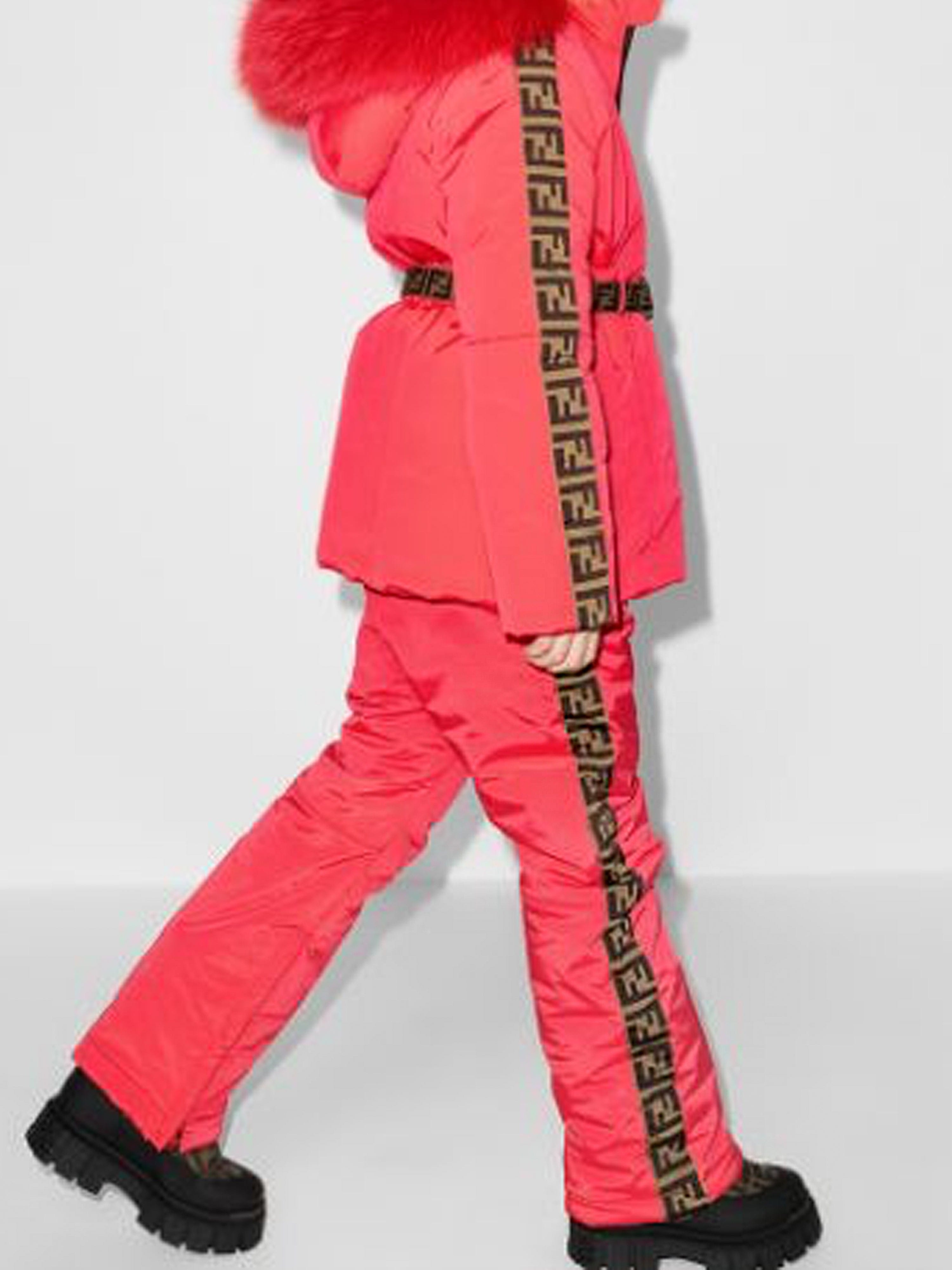 Fendi Girls FF Logo Trim Ski Trousers High Quality Cheap Pice