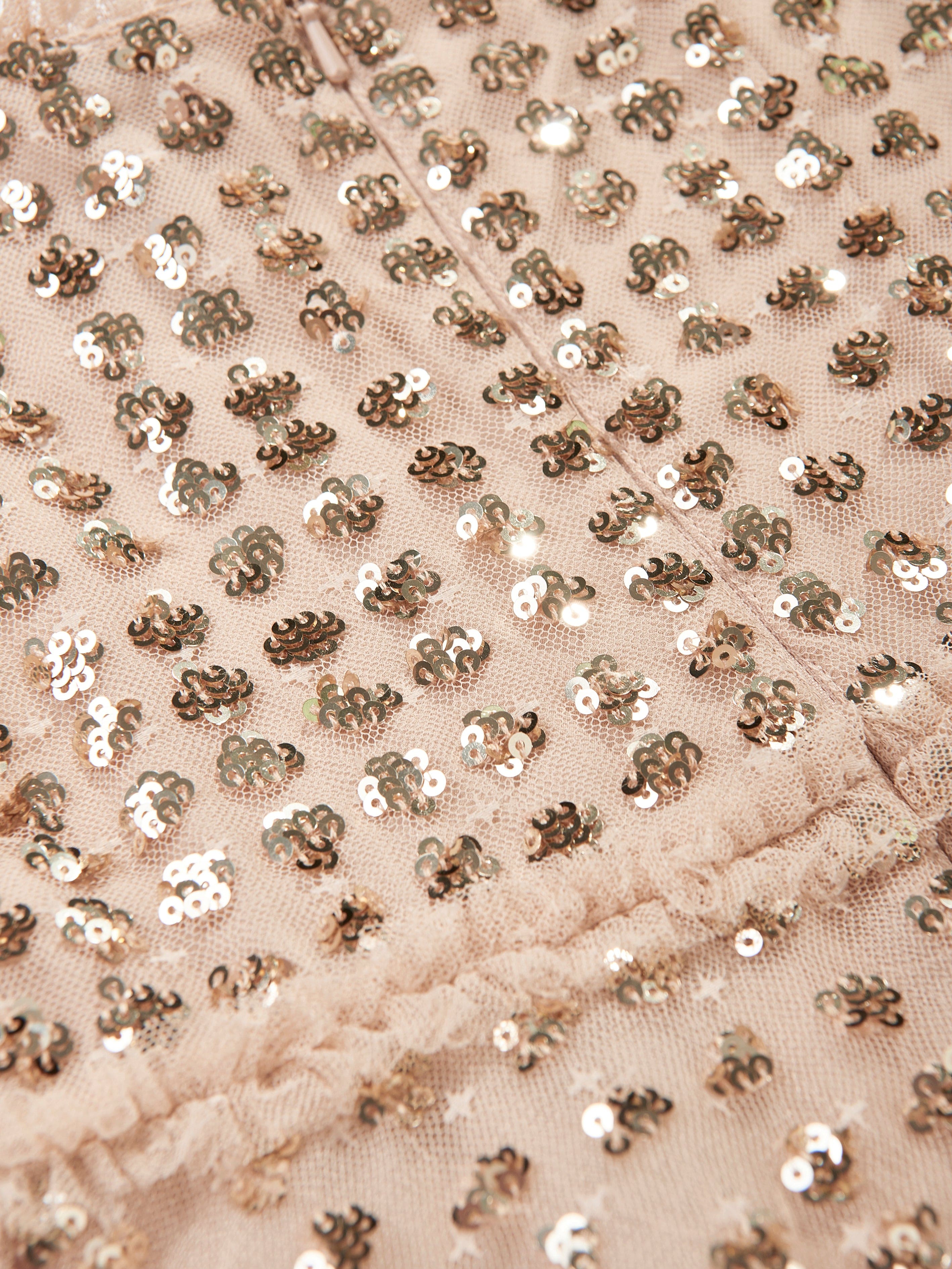 Needle & Thread Girls Raindrop Sequin Dress in Gold Collections Online