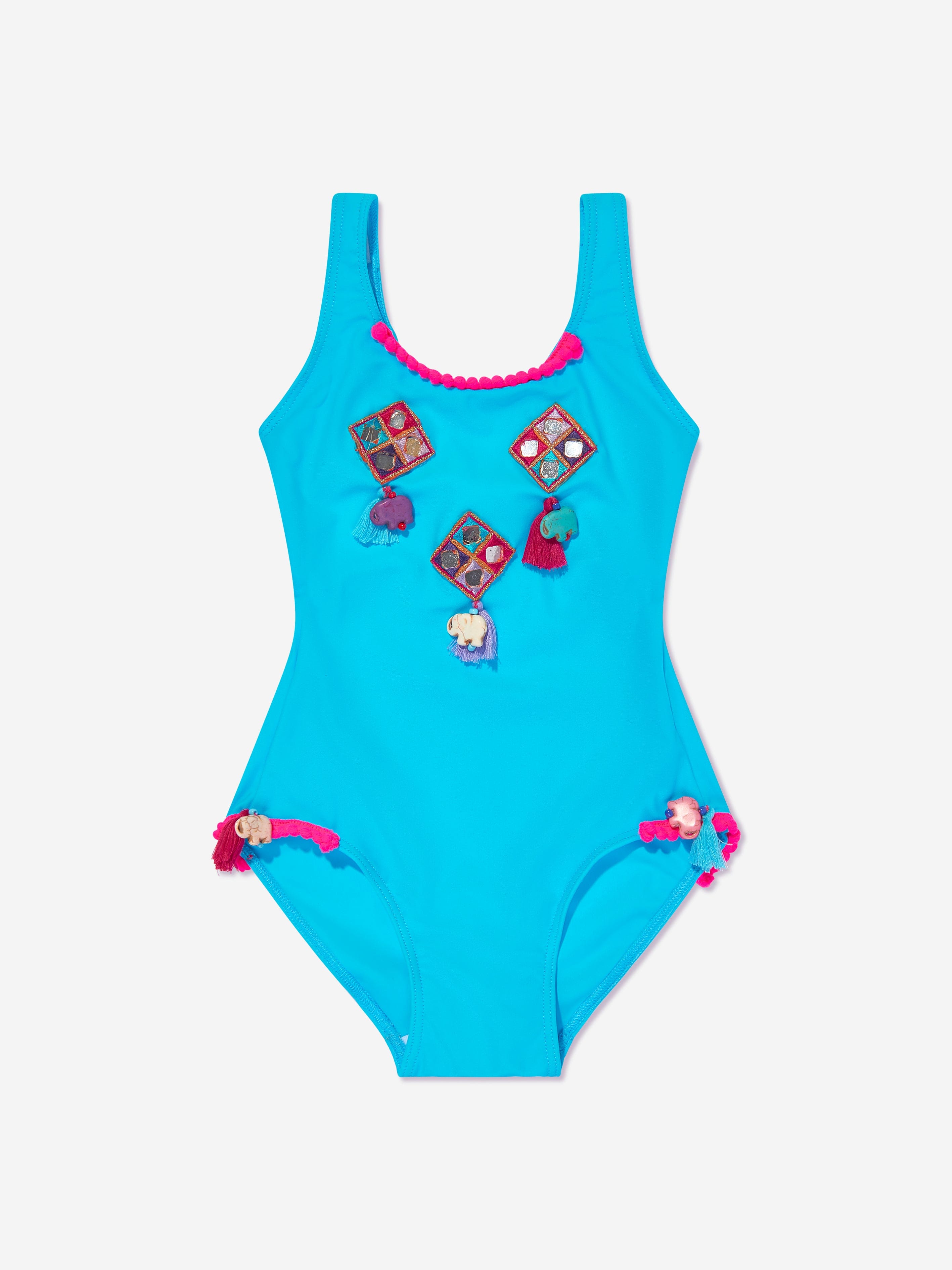Selini Action Girls Boho Swimsuit in Blue Footaction Online