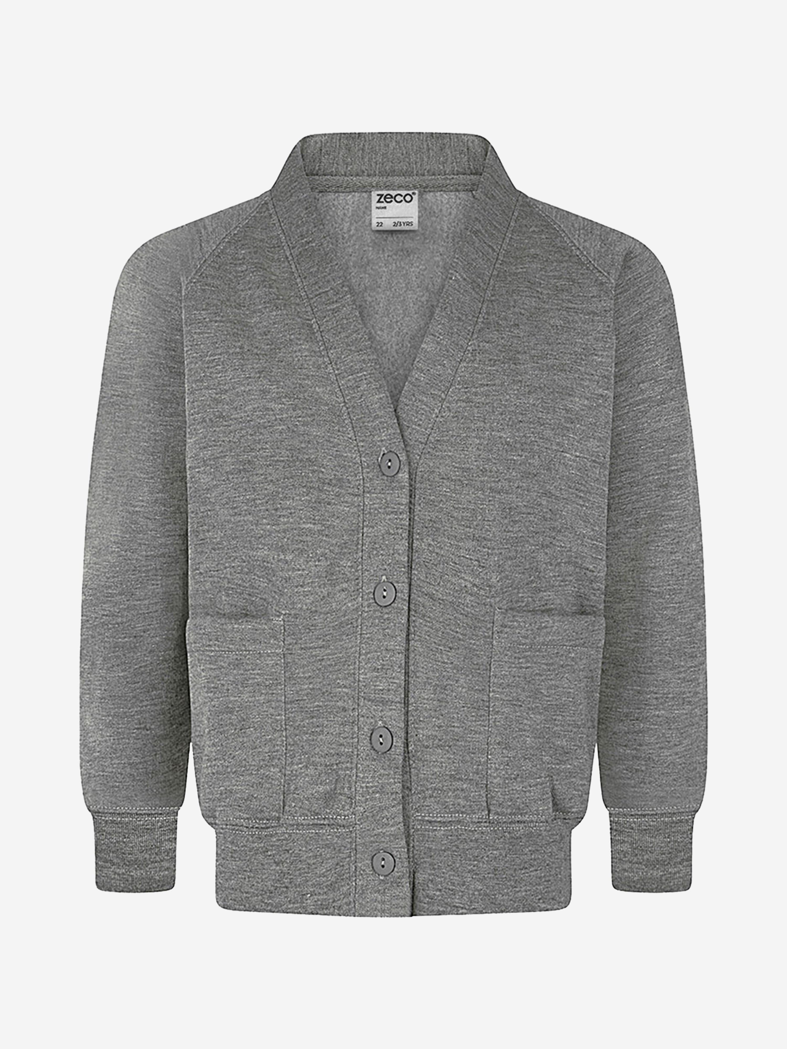 Zeco Kids School Sweatshirt Cardigan in Grey Clearance Pictures