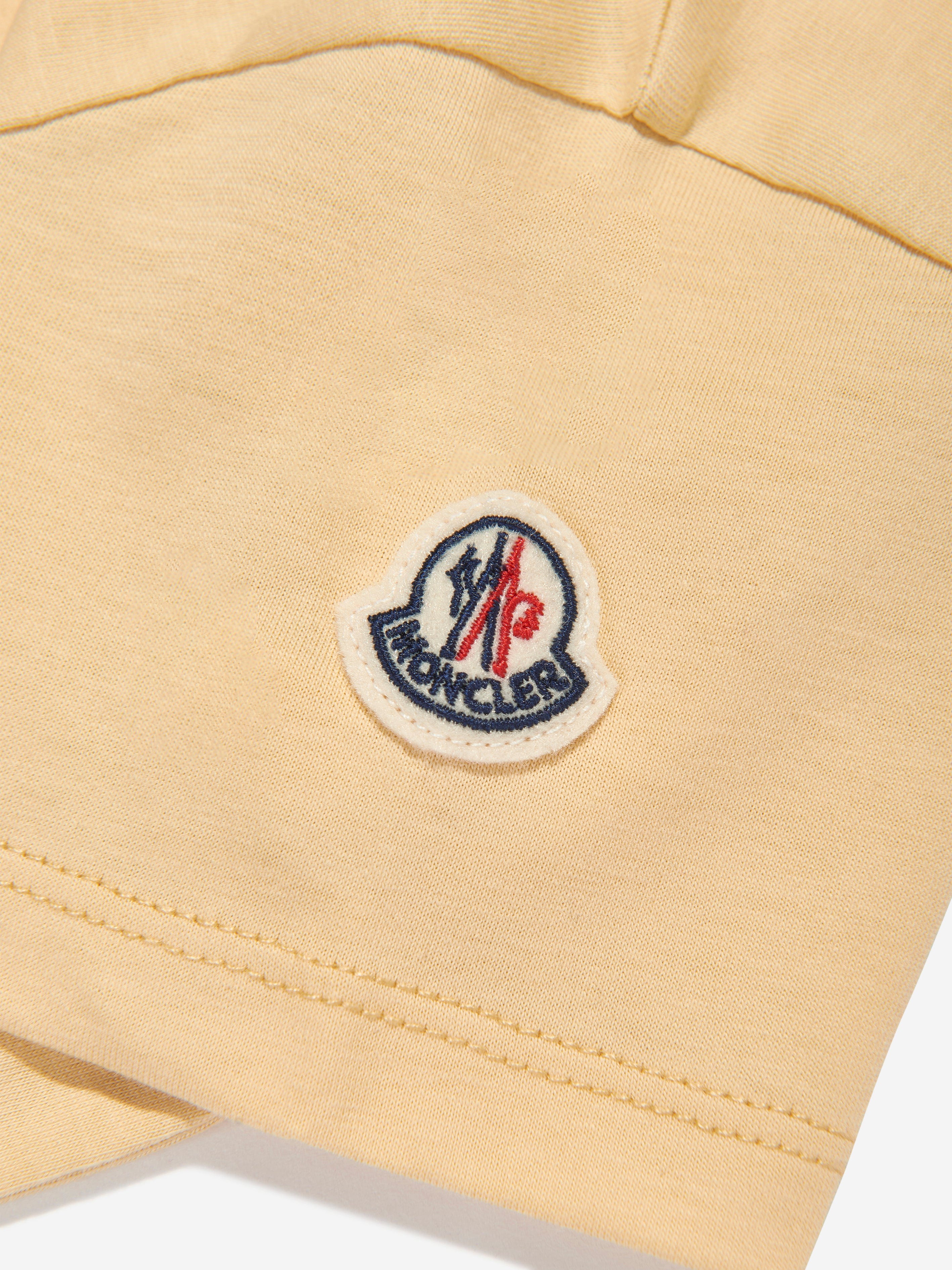 Moncler Enfant Girls Logo T-Shirt in Yellow Free Shipping Finishline