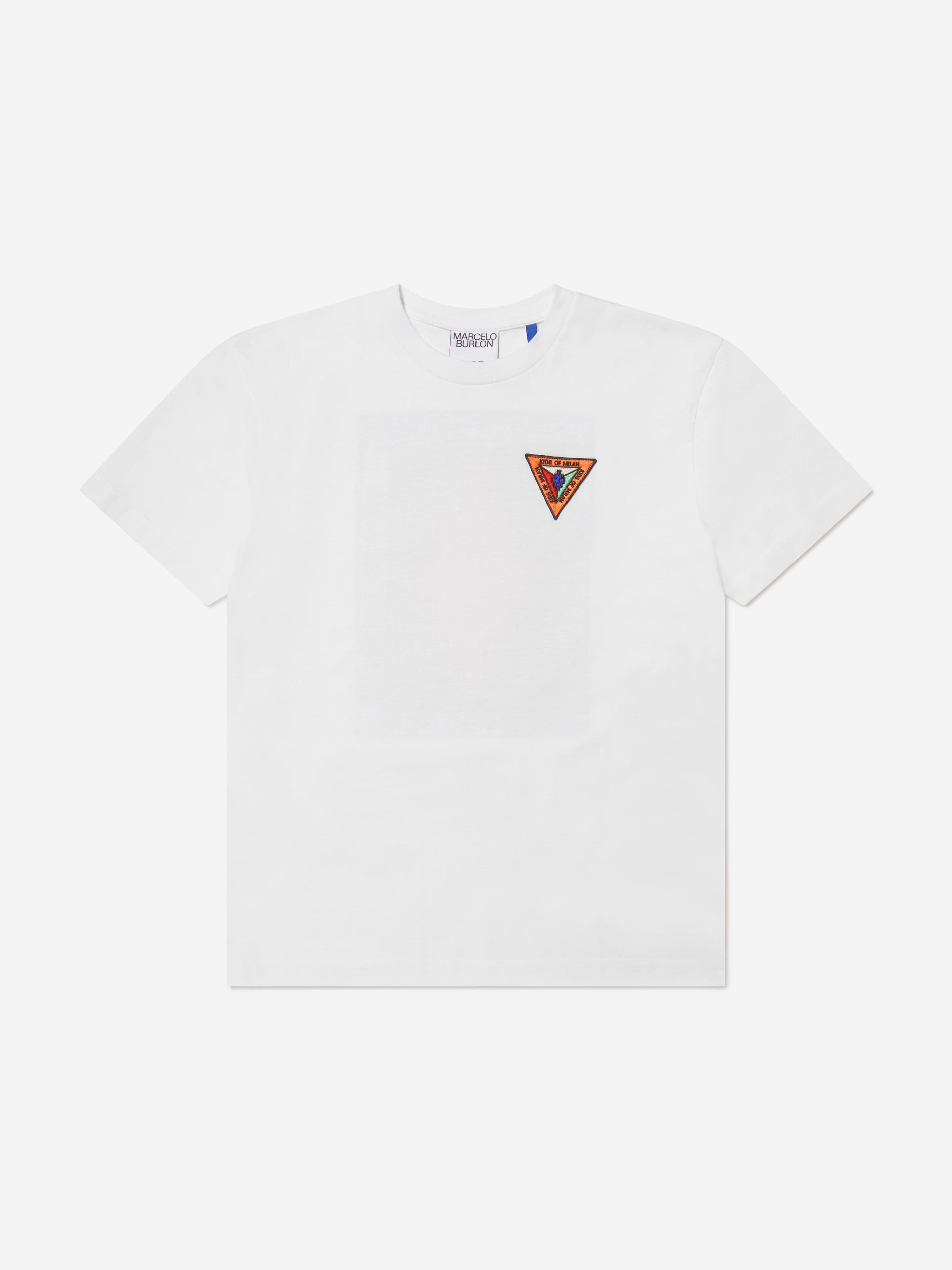 Marcelo Burlon Girls Cotton Short Sleeve Logo T-Shirt Good Selling Online