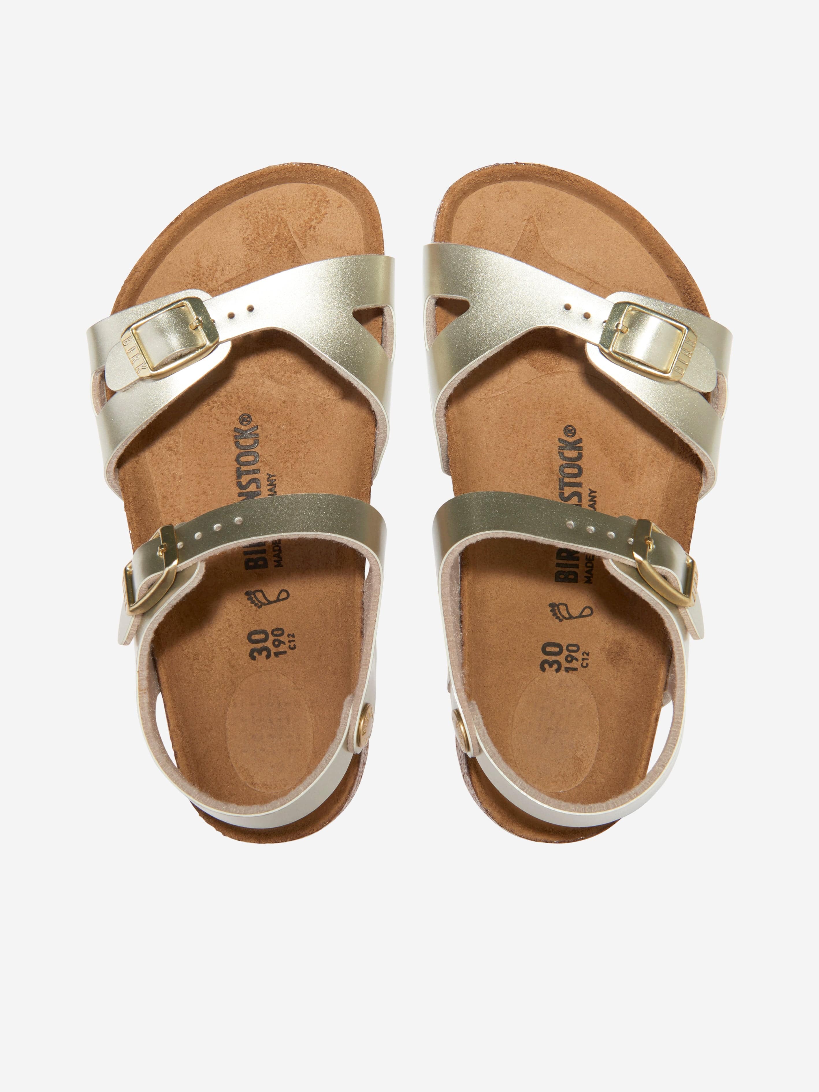 BIRKENSTOCK Girls Rio Classic Metallic Sandals in Gold Cheap Sale With Mastercard