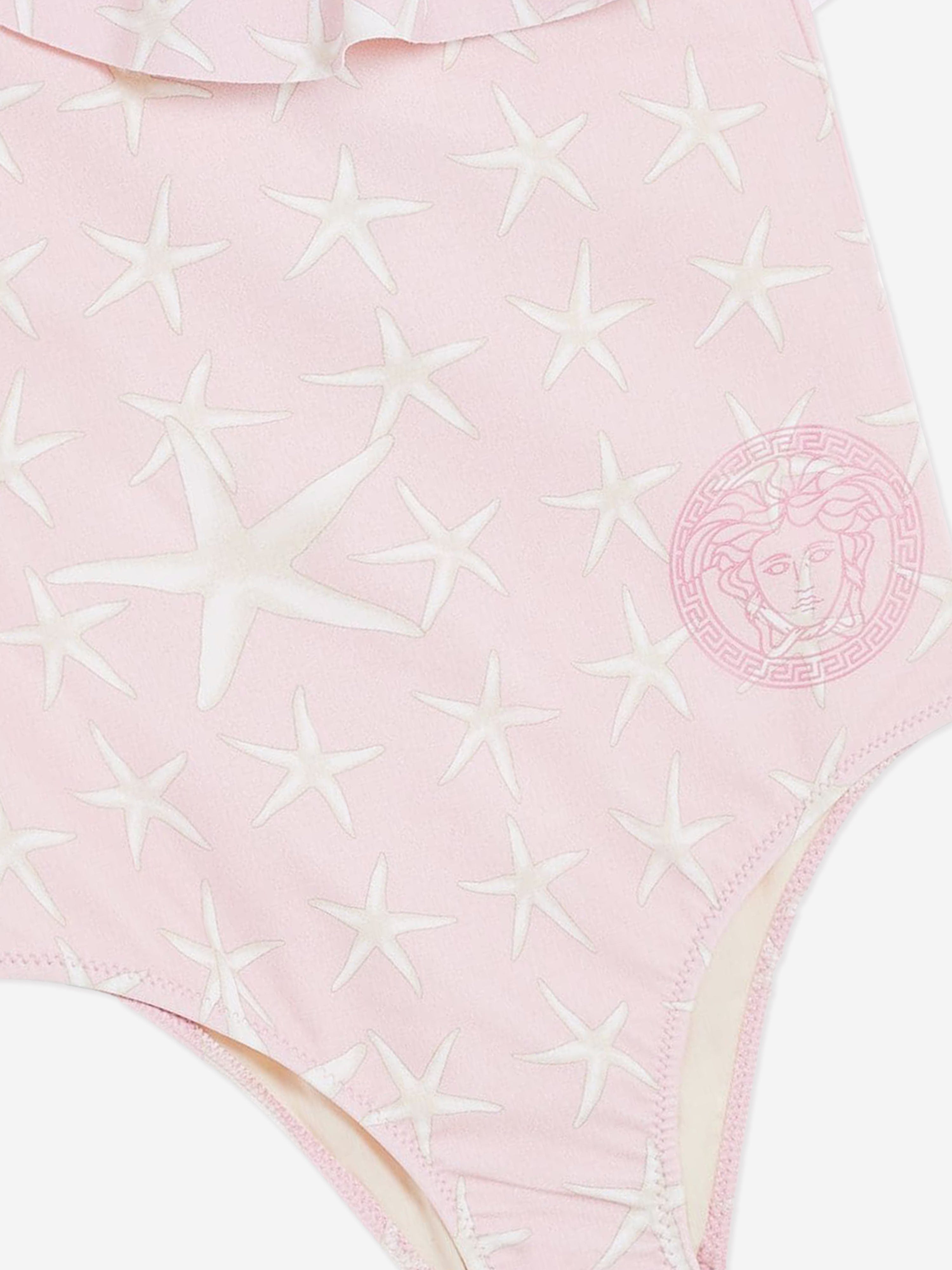 Versace Girls Starfish Logo Swimsuit in Pink Cheap Low Cost