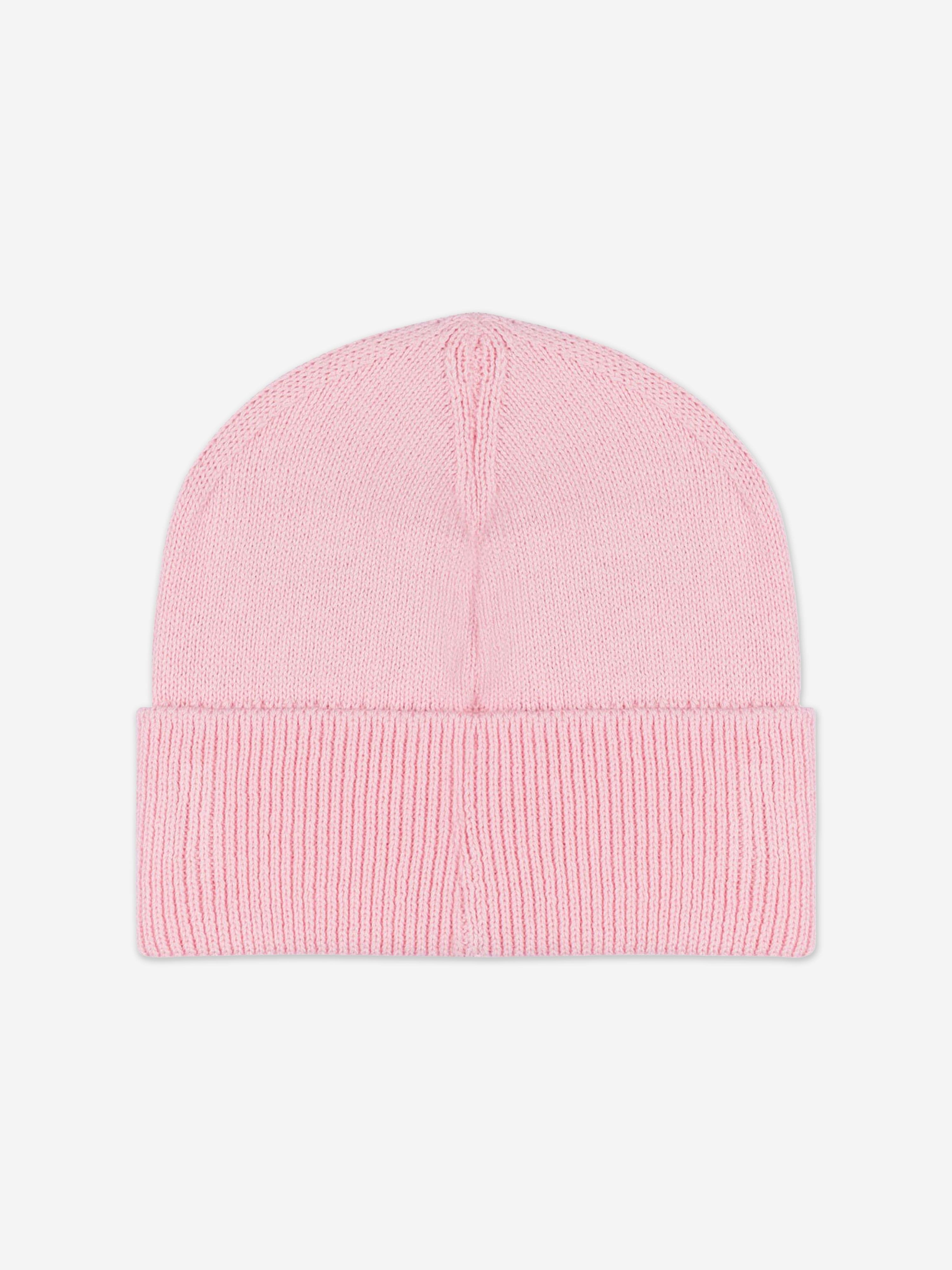 Moschino Girls Knitted Logo Beanie Hat in Pink Amazon Online