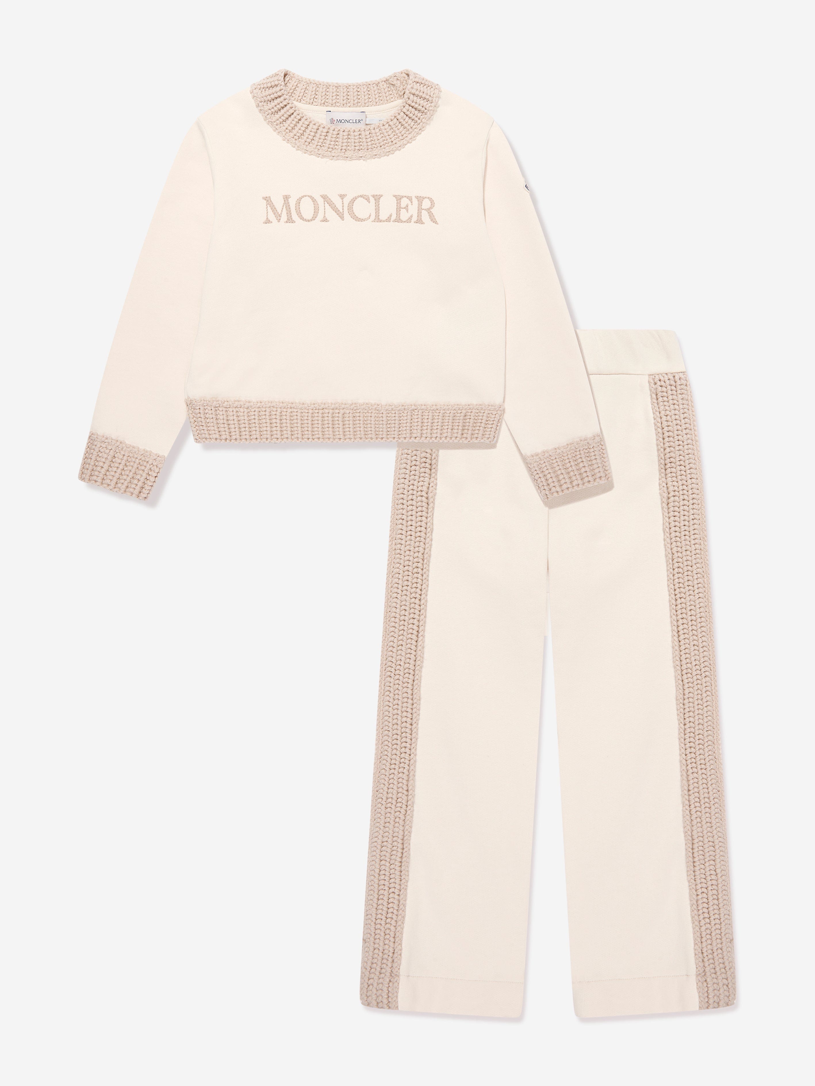 Moncler Enfant Girls Tracksuit in Ivory Manchester Cheap Pice