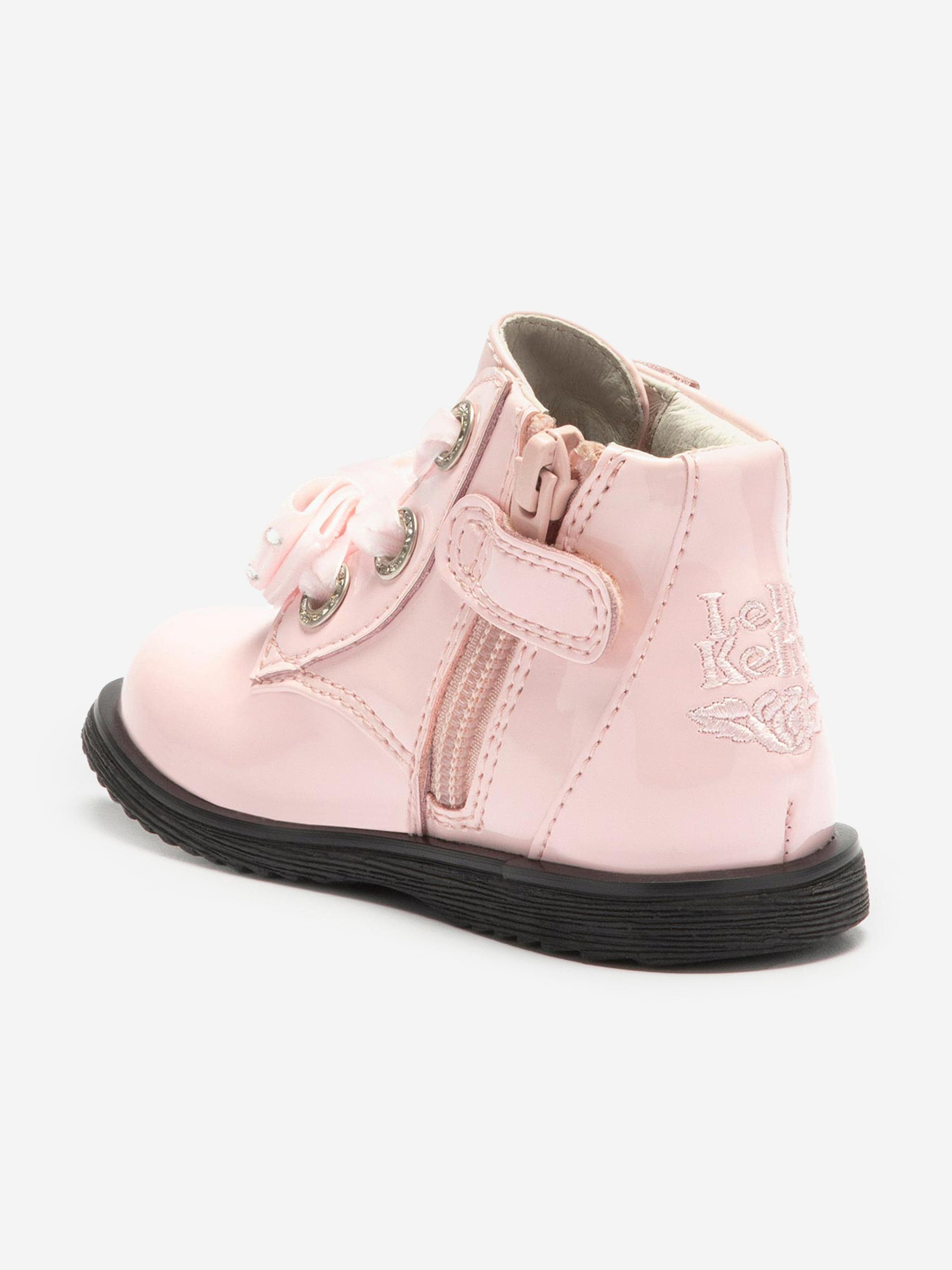 Lelli Kelly Girls Leather Lace Up Boots in Pink Cheap Hot Sale