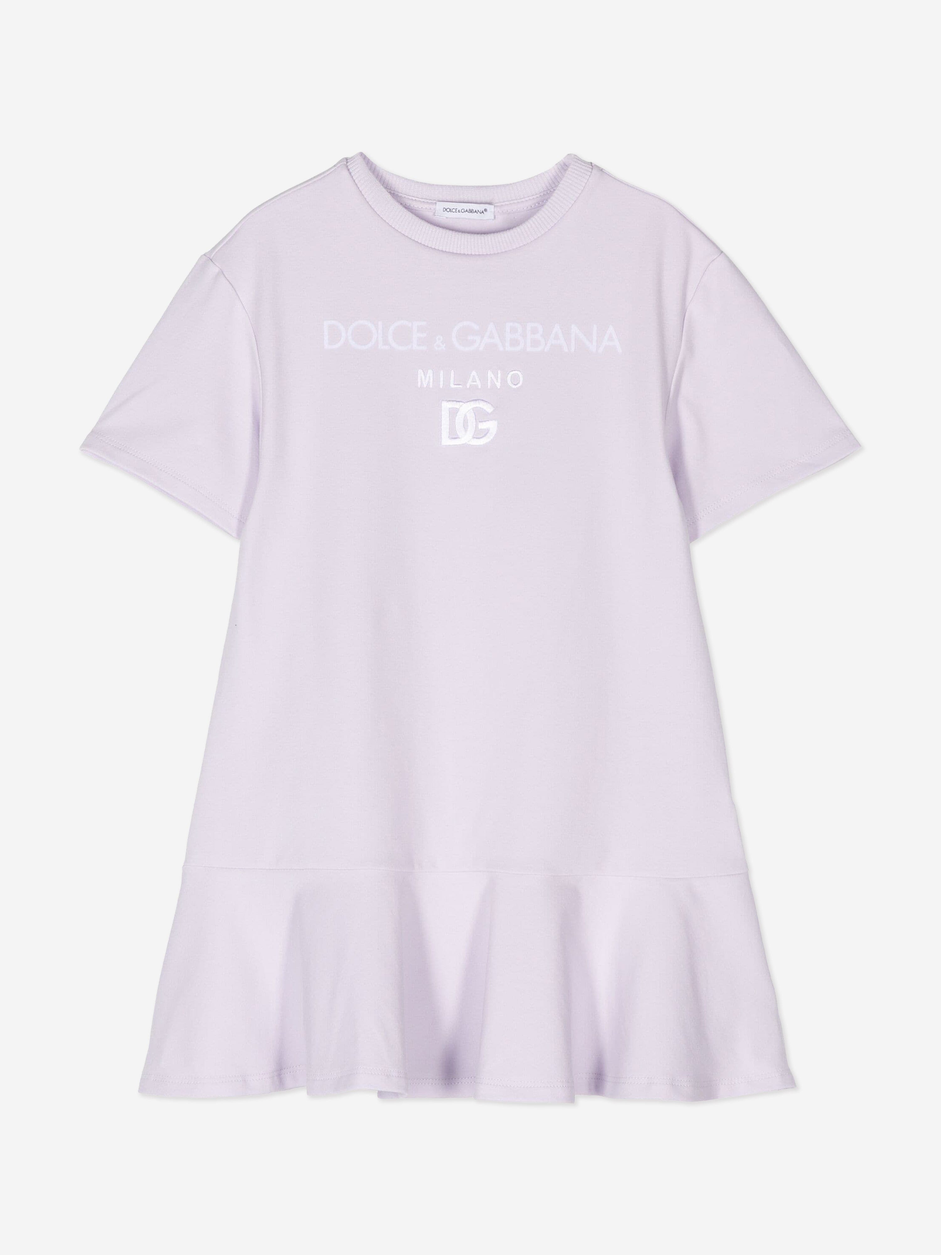 Dolce & Gabbana Girls Logo Jersey Dress in Purple Eastbay Online