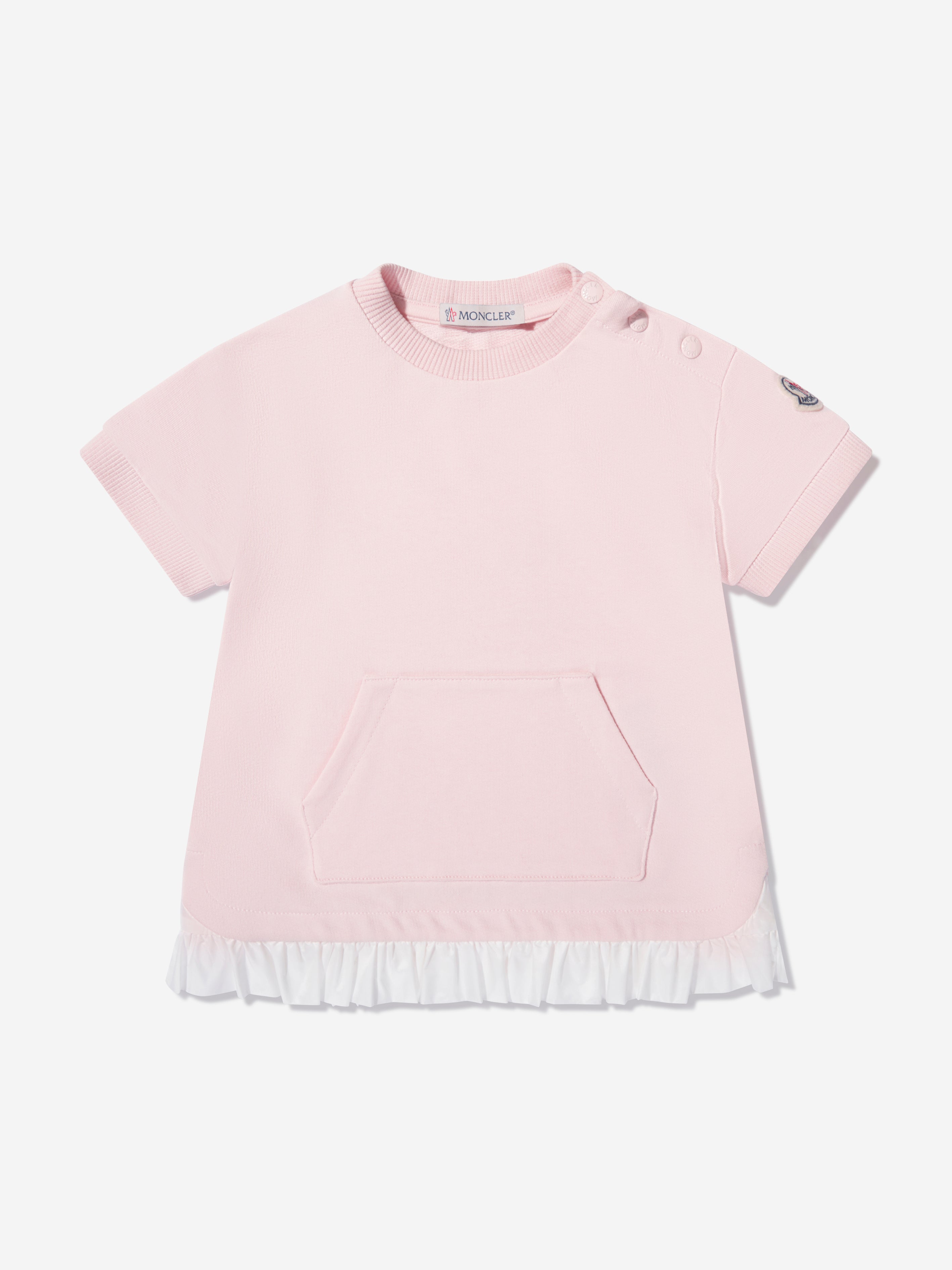 Moncler Enfant Baby Girls T-Shirt Dress in Pink Outlet 2025 New