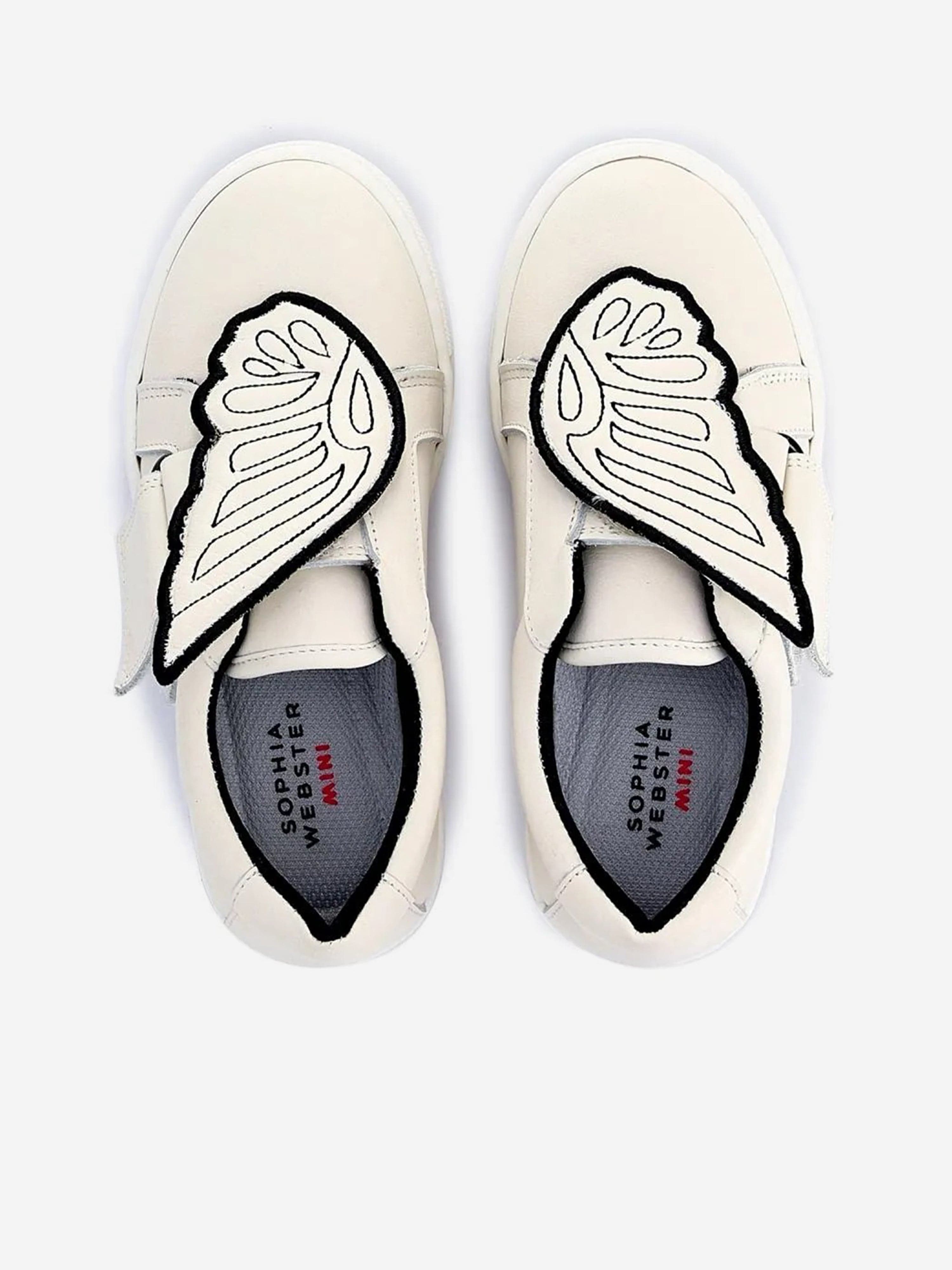 Sophia Webster Girls Leather Heavenly Trainers in White Cheap Pice Original