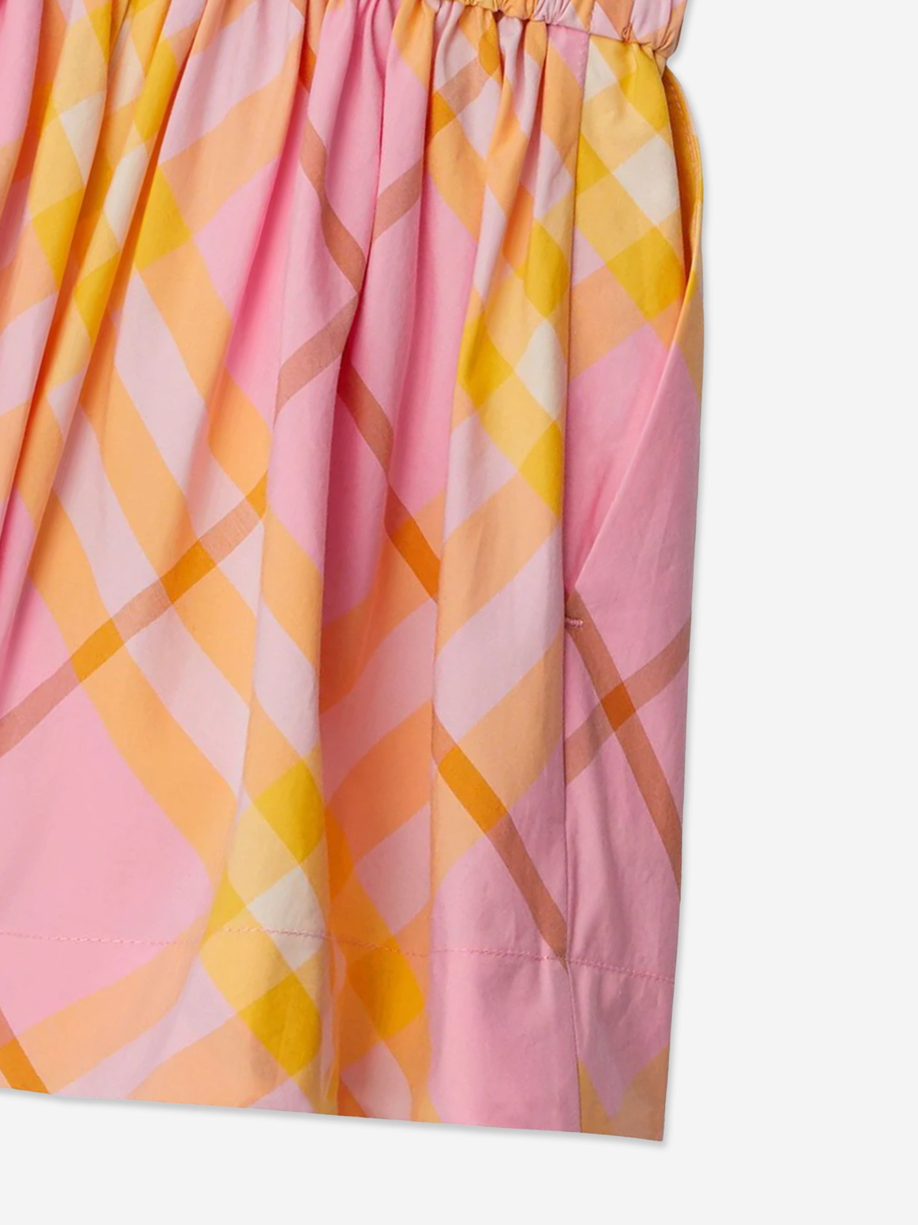 Burberry Girls Marcy Check Shorts in Pink Tumblr