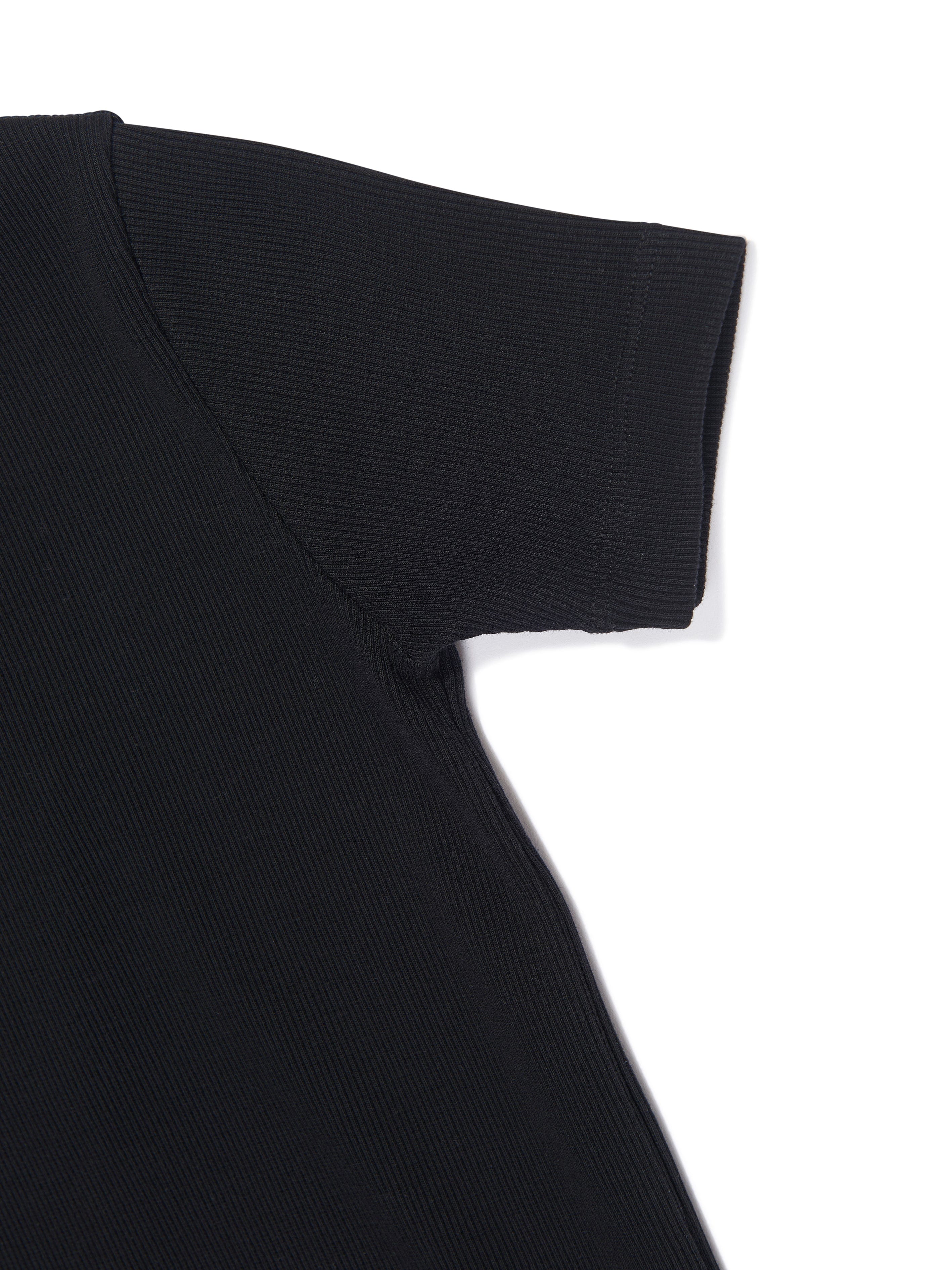 Off-White Girls Off Stamp Ribbed Dress in Black Wiki For Sale