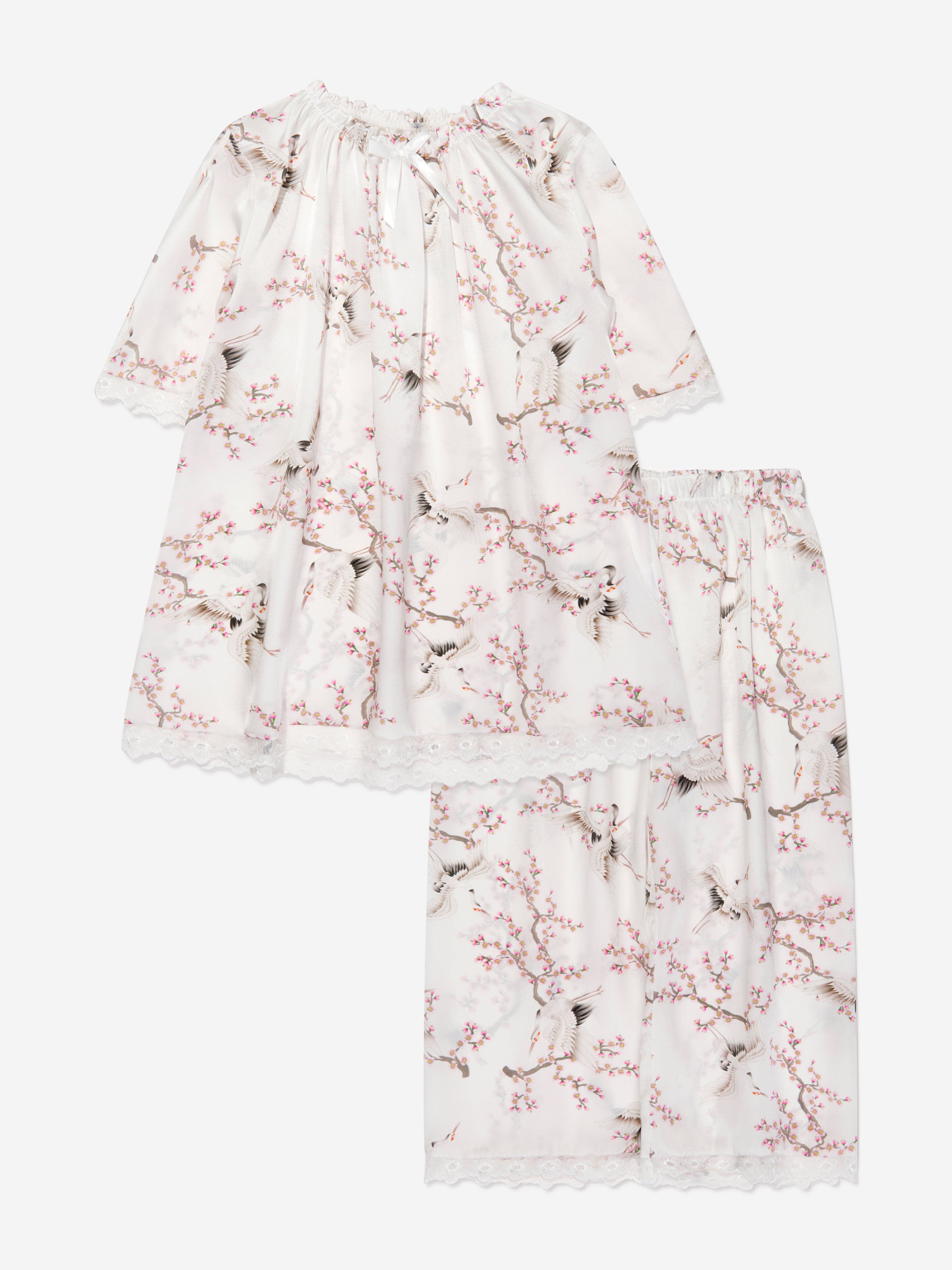 Amiki Children Girls Silk Birds Marite Pyjamas Cheap Sale Shop For