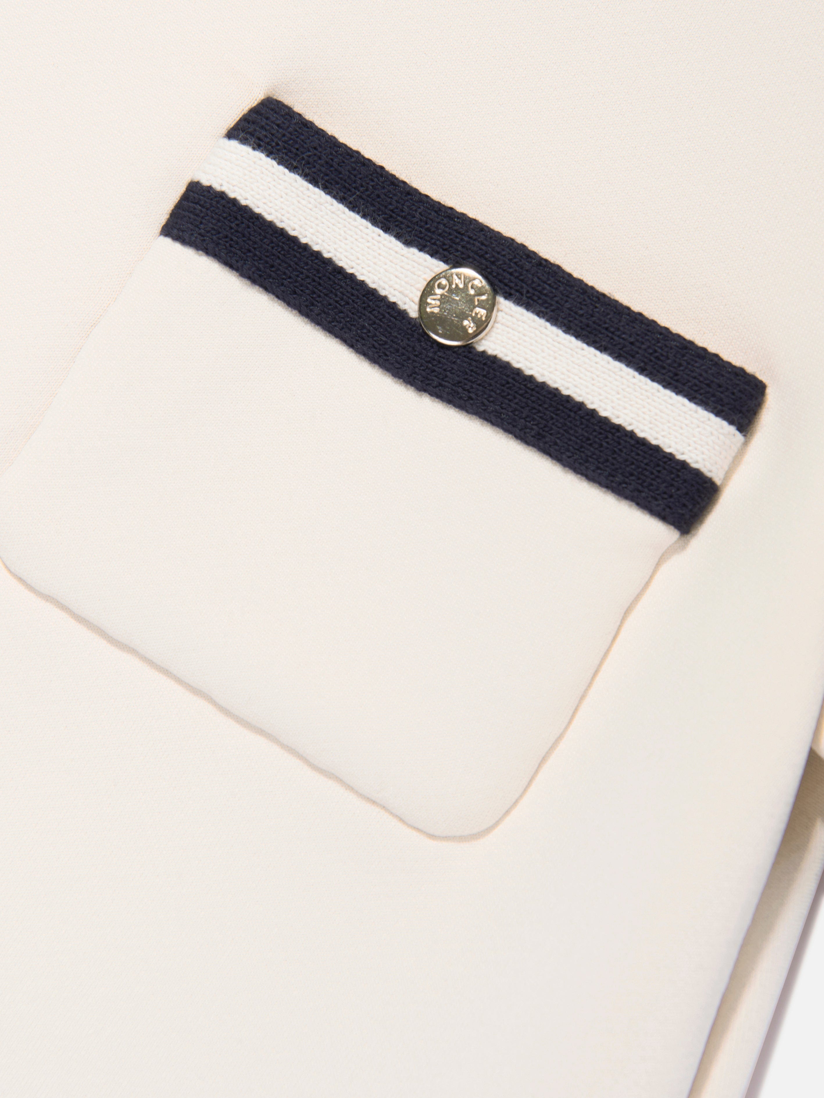 Moncler Enfant Girls A-Line Pocket Dress in Ivory Official Site