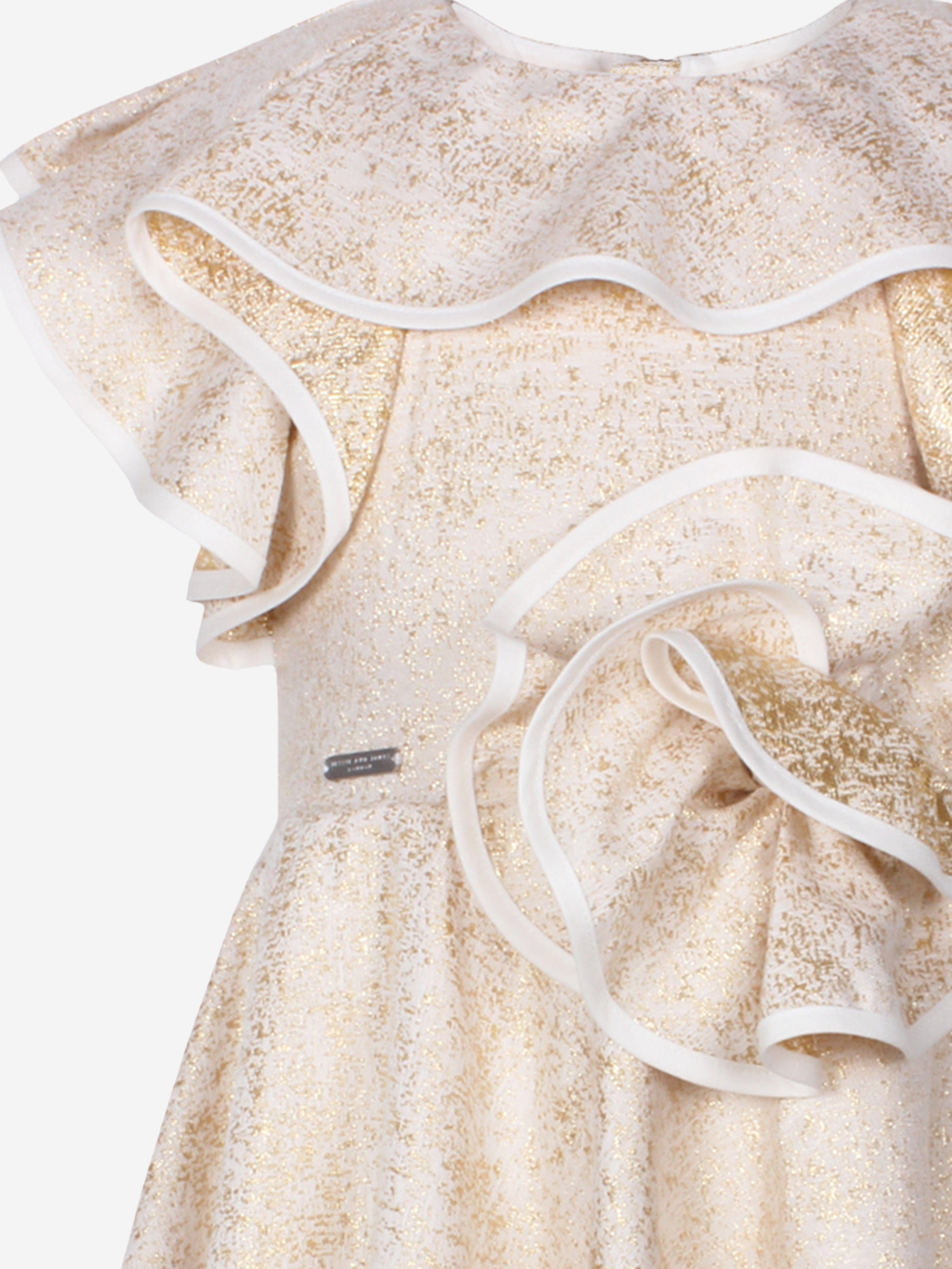 Jessie And James Girls Blossom Freckle Dress in Gold Best Sale For Sale