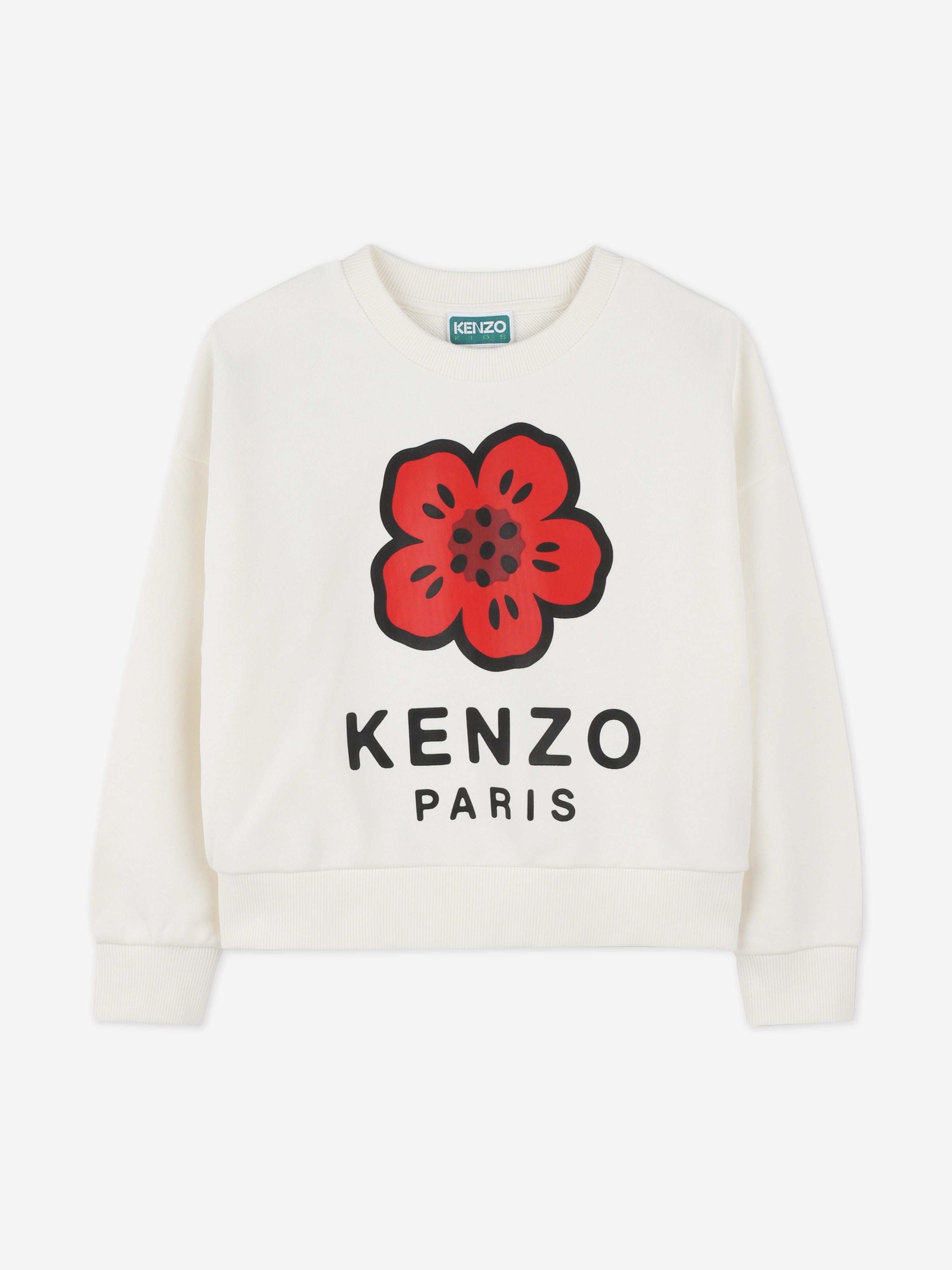 Girls Boke Flower Sweatshirt in Ivory Marketable Online