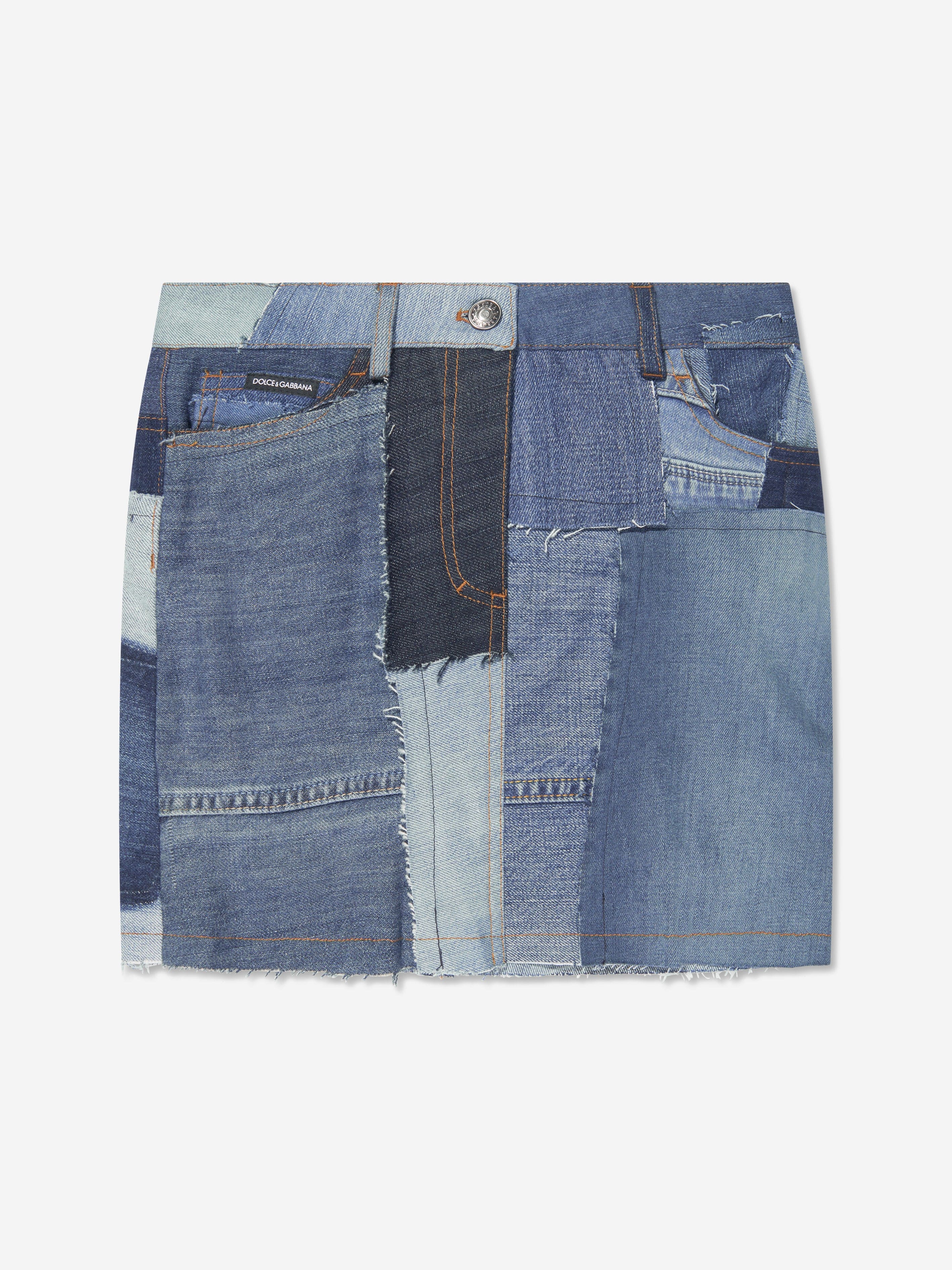 Dolce & Gabbana Girls Denim Skirt in Blue Looking For Sale Online