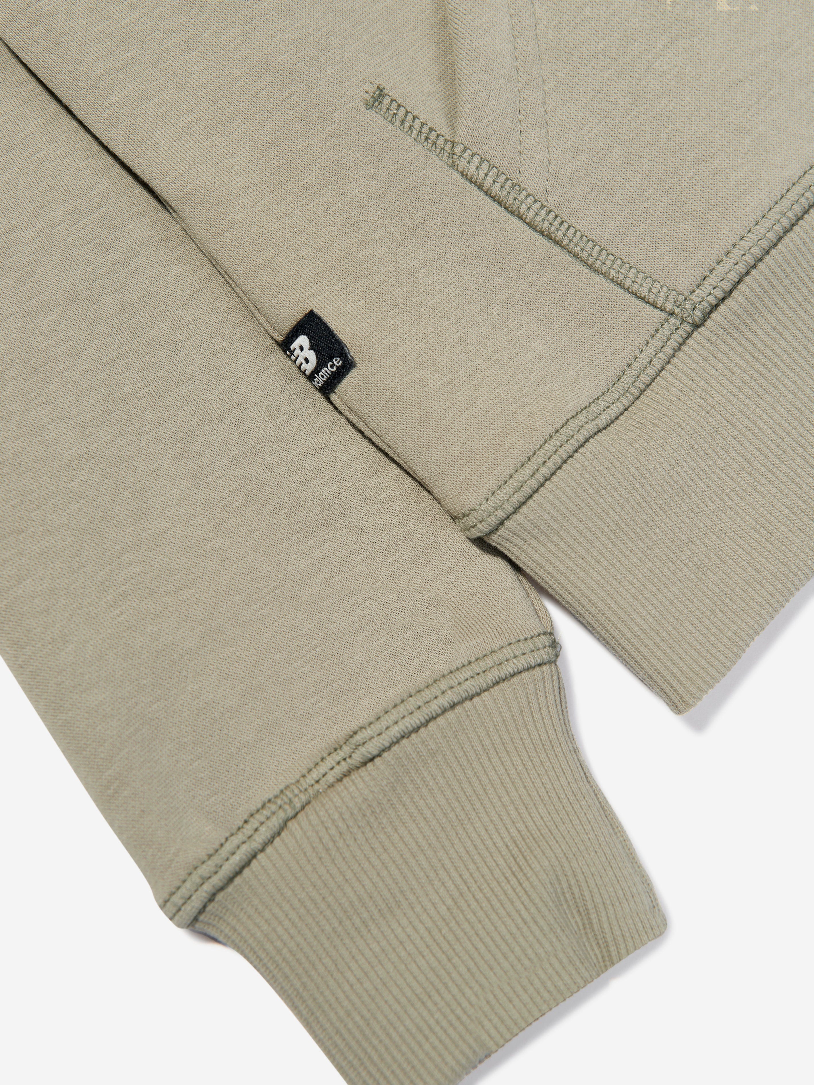 New Balance Kids Essentials Brushed Back Hoodie in Green Sale Free Shipping