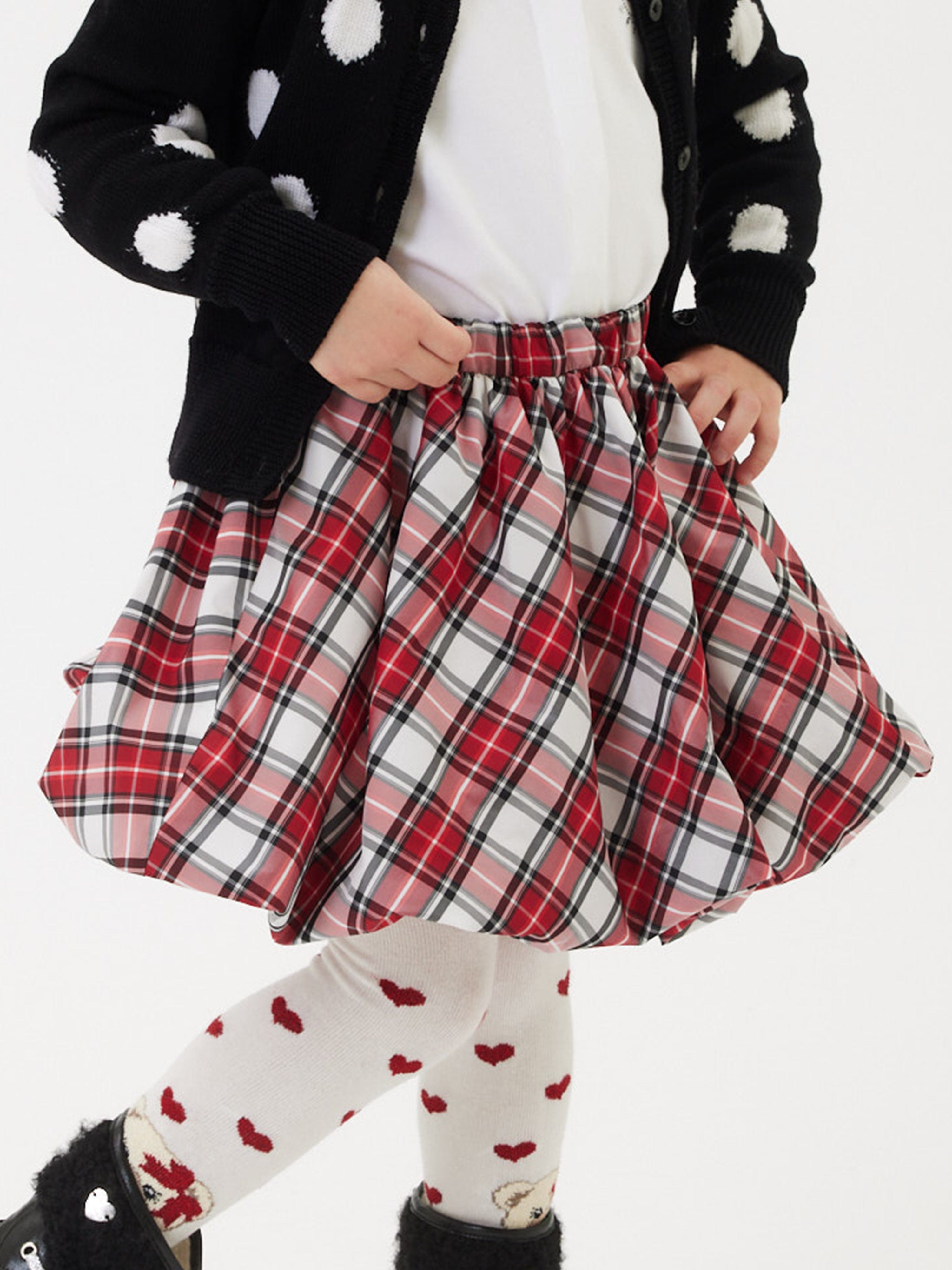 Monnalisa Girls Tartan Taffeta Balloon Skirt in Red Nicekicks Cheap Pice