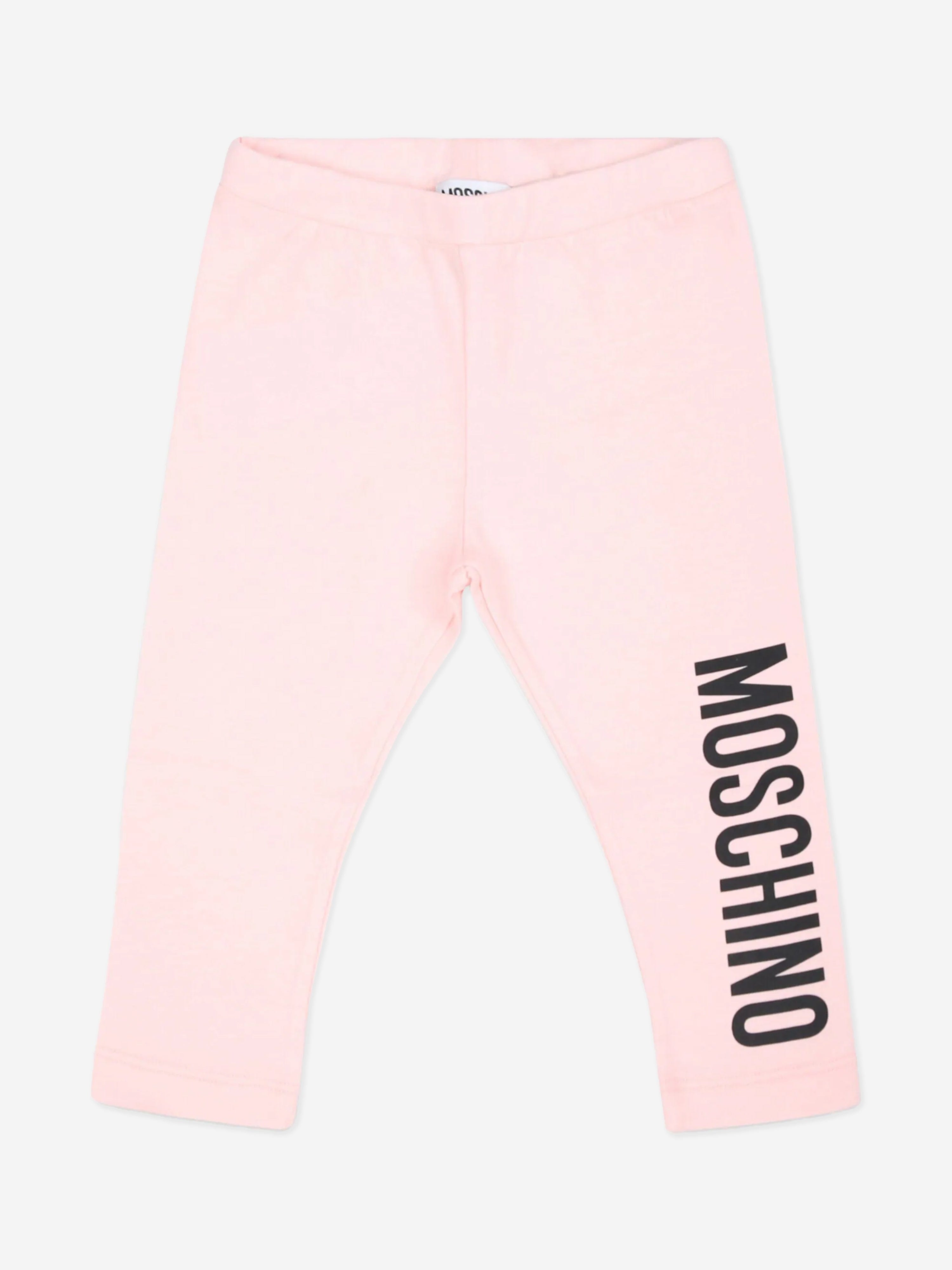 Moschino Baby Girls Logo Leggings in Pink Genuine Online