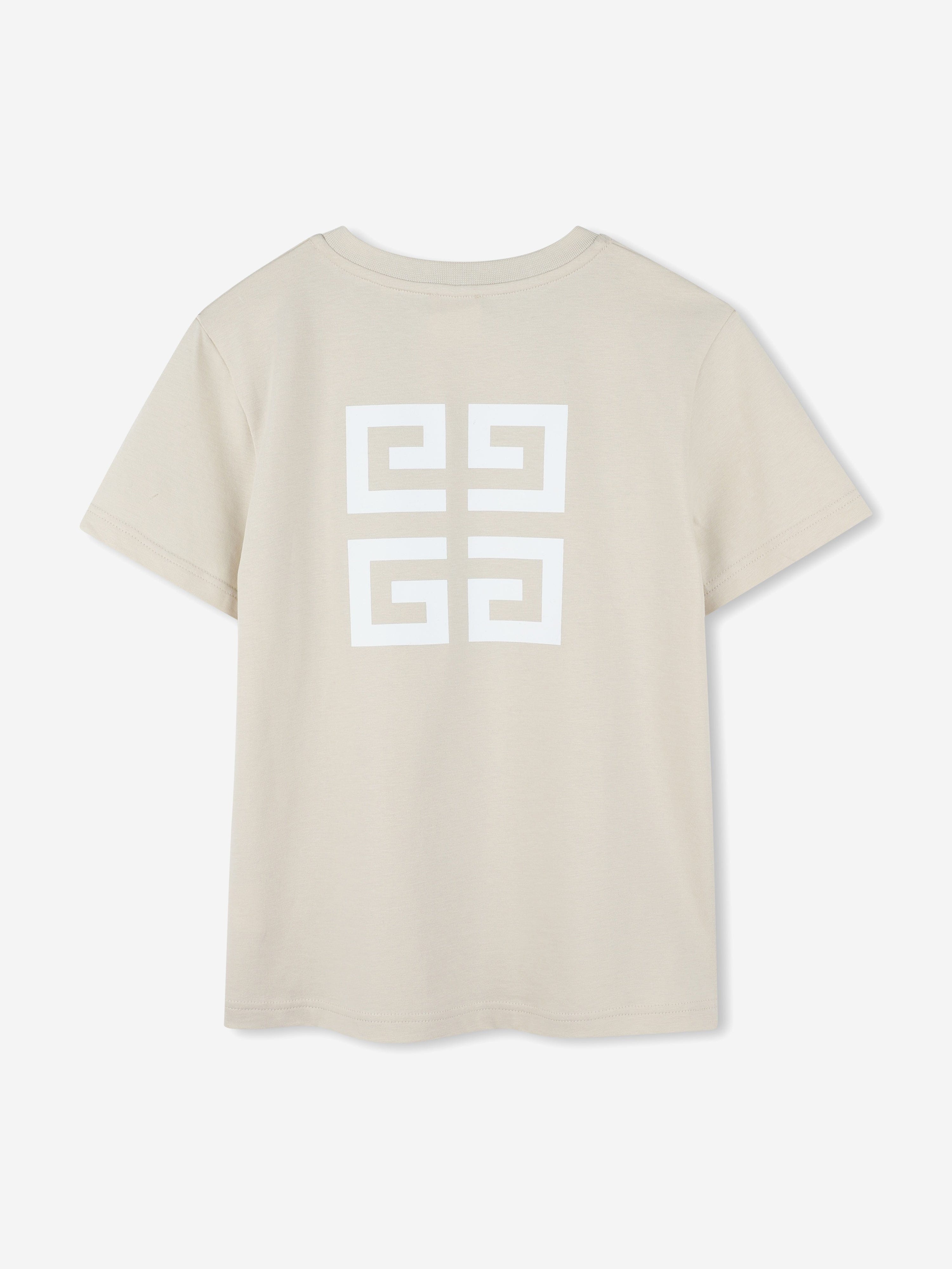 Kids Logo Print T-Shirt in Beige Sale Pick A Best