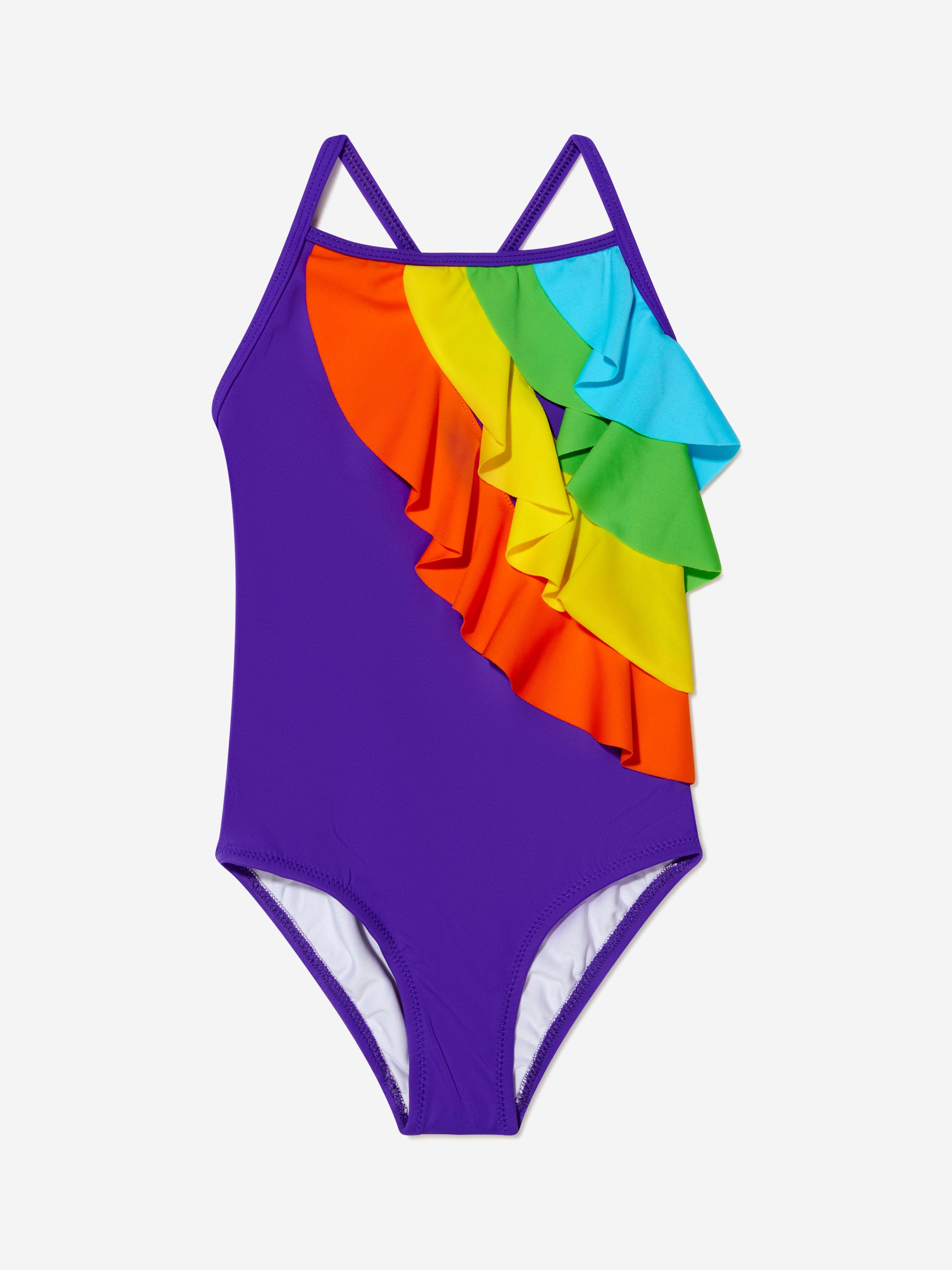 Nessi Byrd Girls Ezra Frill Swimsuit in Purple Free Shipping Cheap Real
