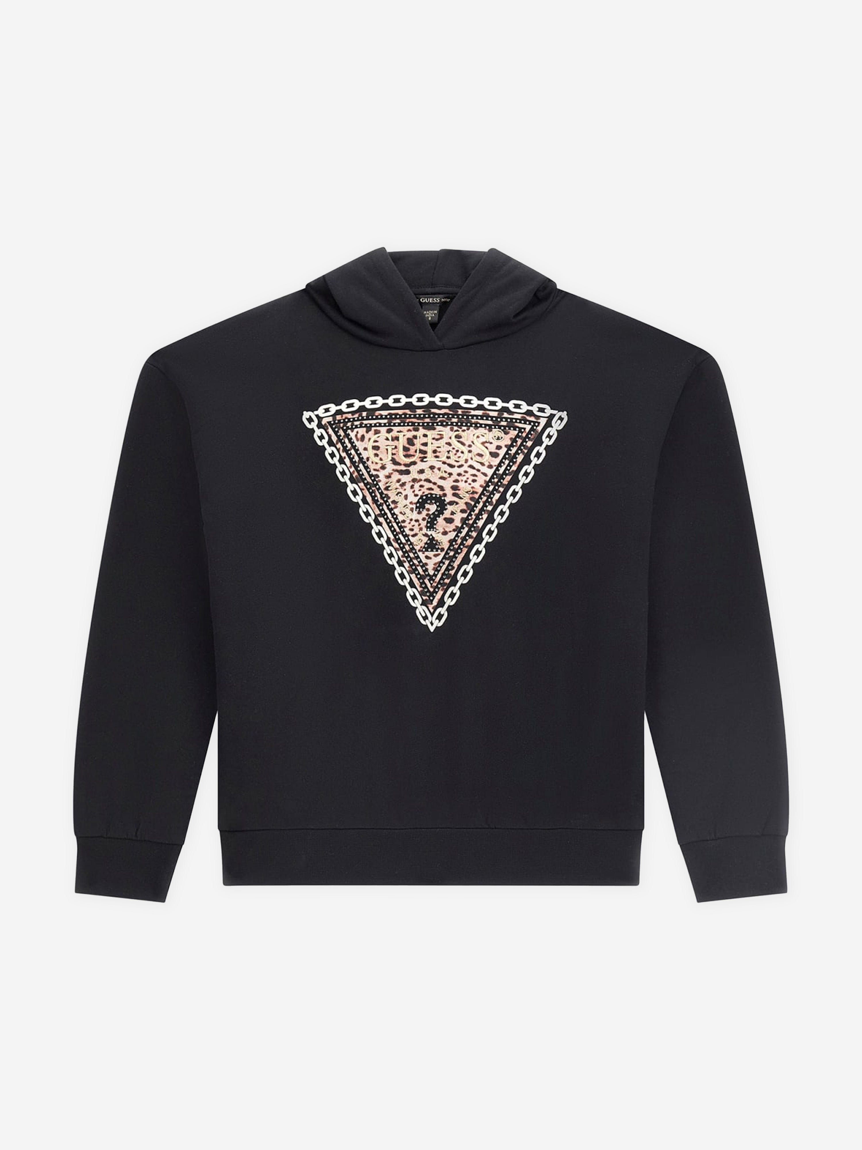 Guess Girls Logo Hoodie in Black Quality From China Cheap