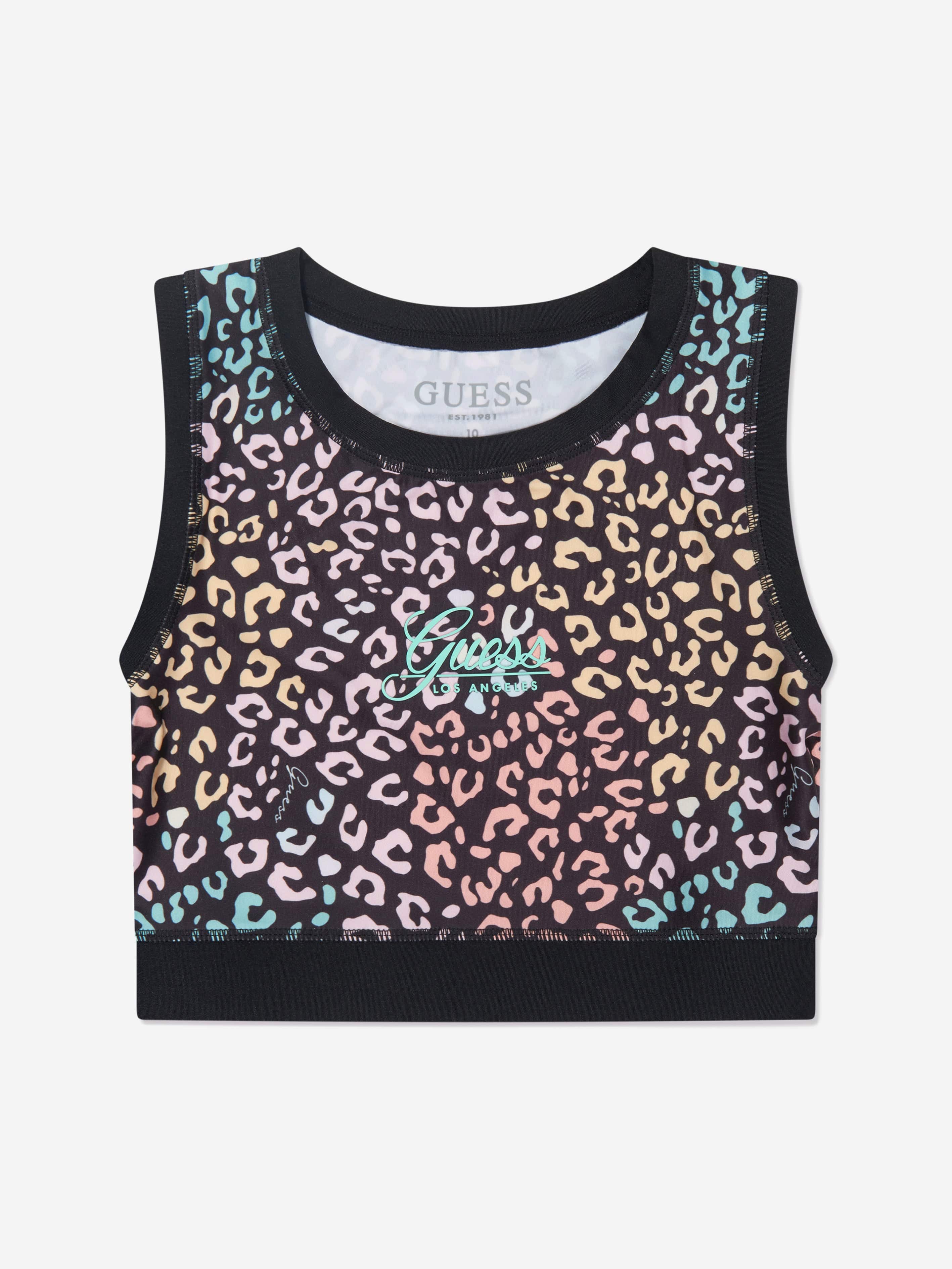 Guess Girls Leopard Print Crop Top Cheap Sale Perfect