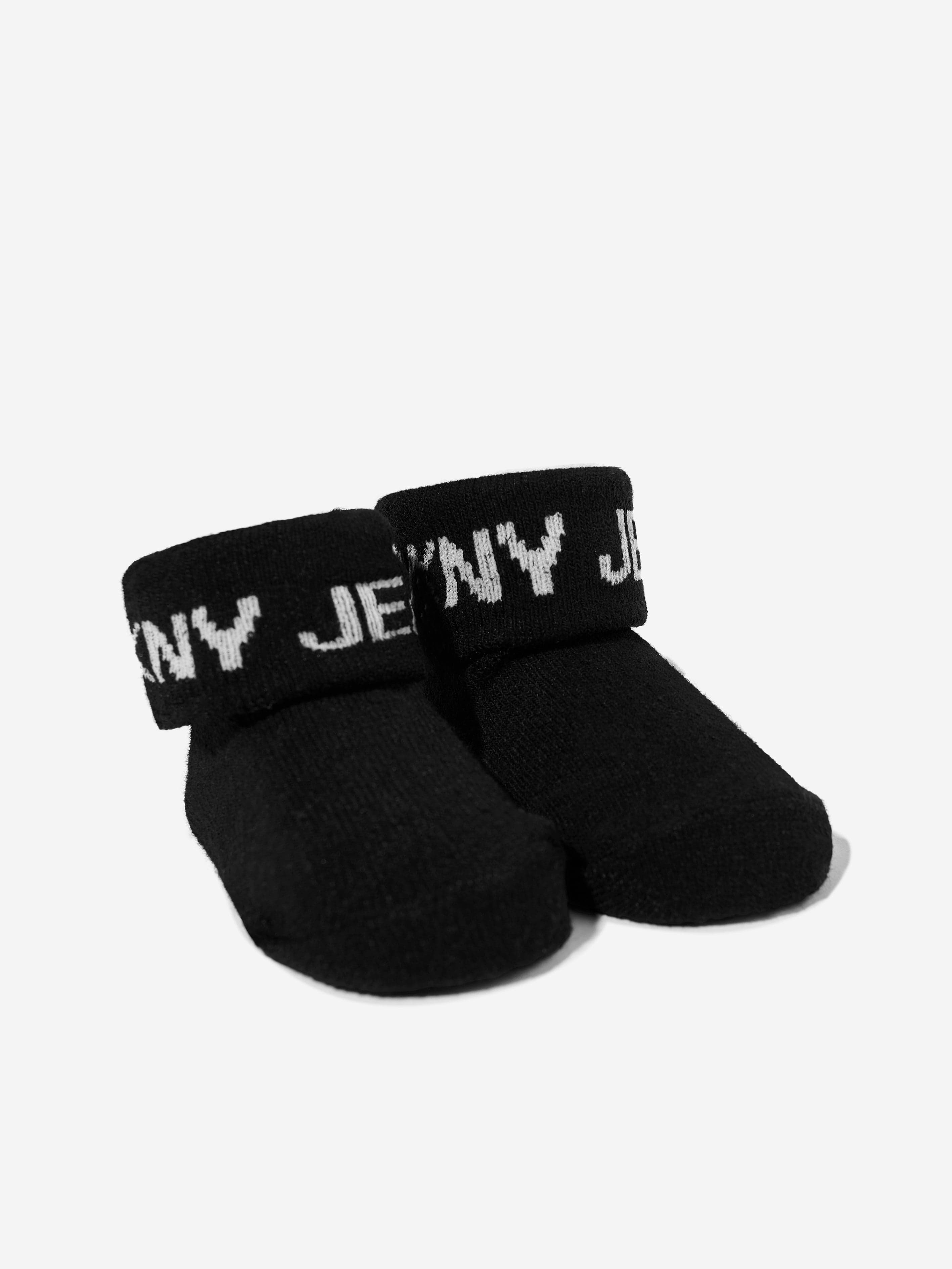 DKNY Baby Pom Pom Knitted Hat and Socks Set in Black Wide Range Of Sale Online