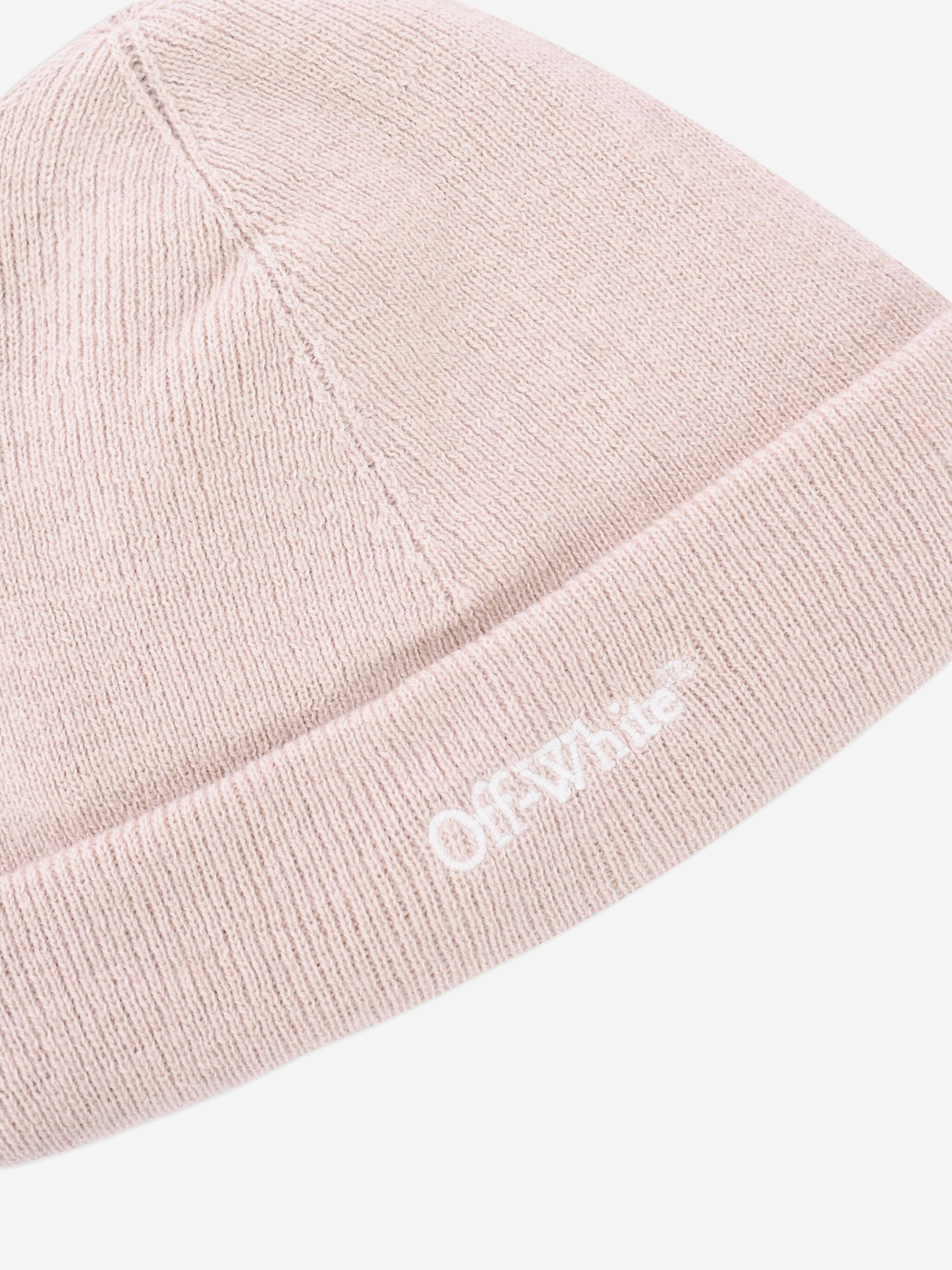 Off-White Baby Bookish Beanie Hat in Beige Clearance Geniue Stockist