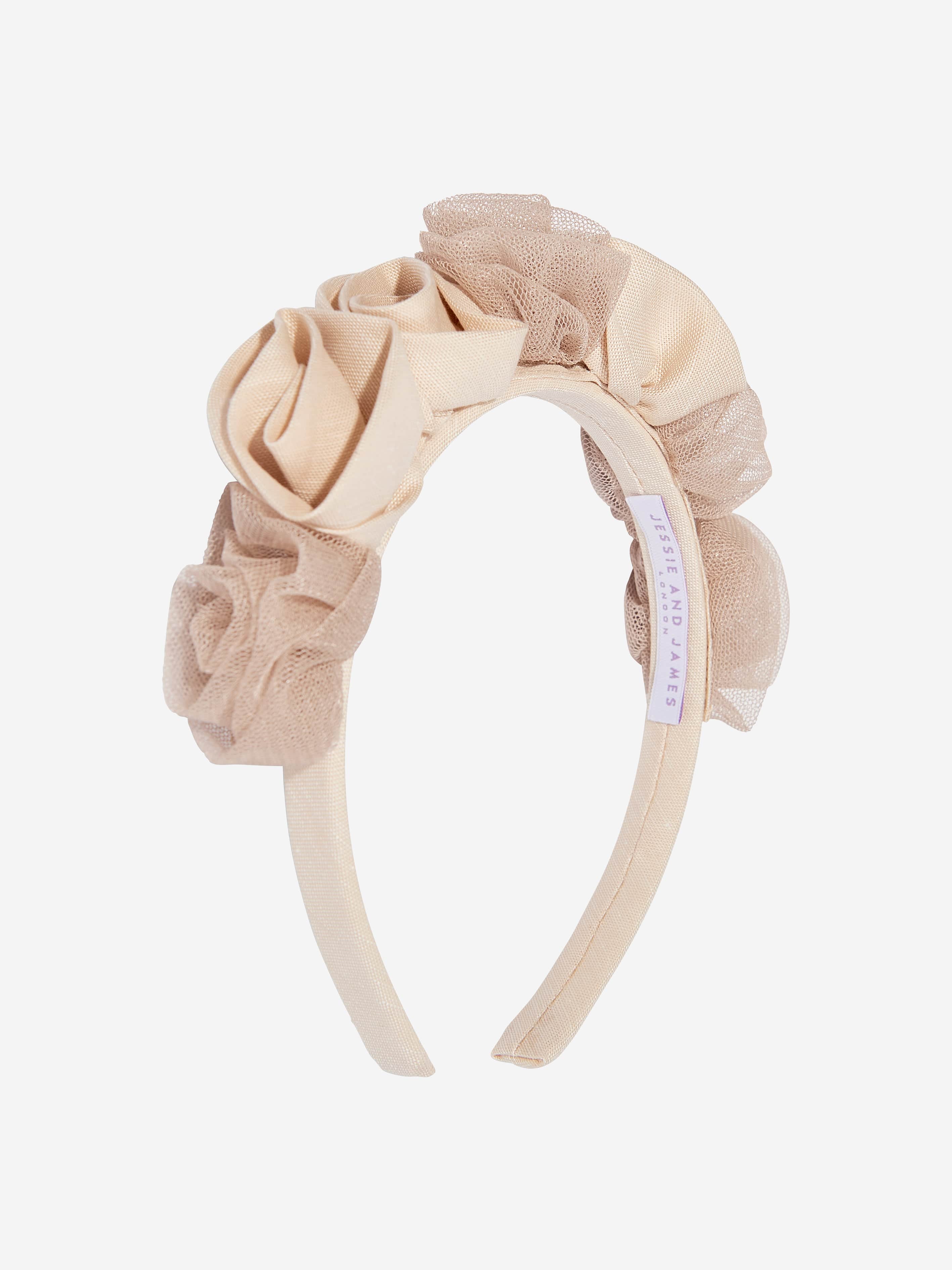 Girls Ring On Roses Headband in Beige Outlet Pay With Paypal
