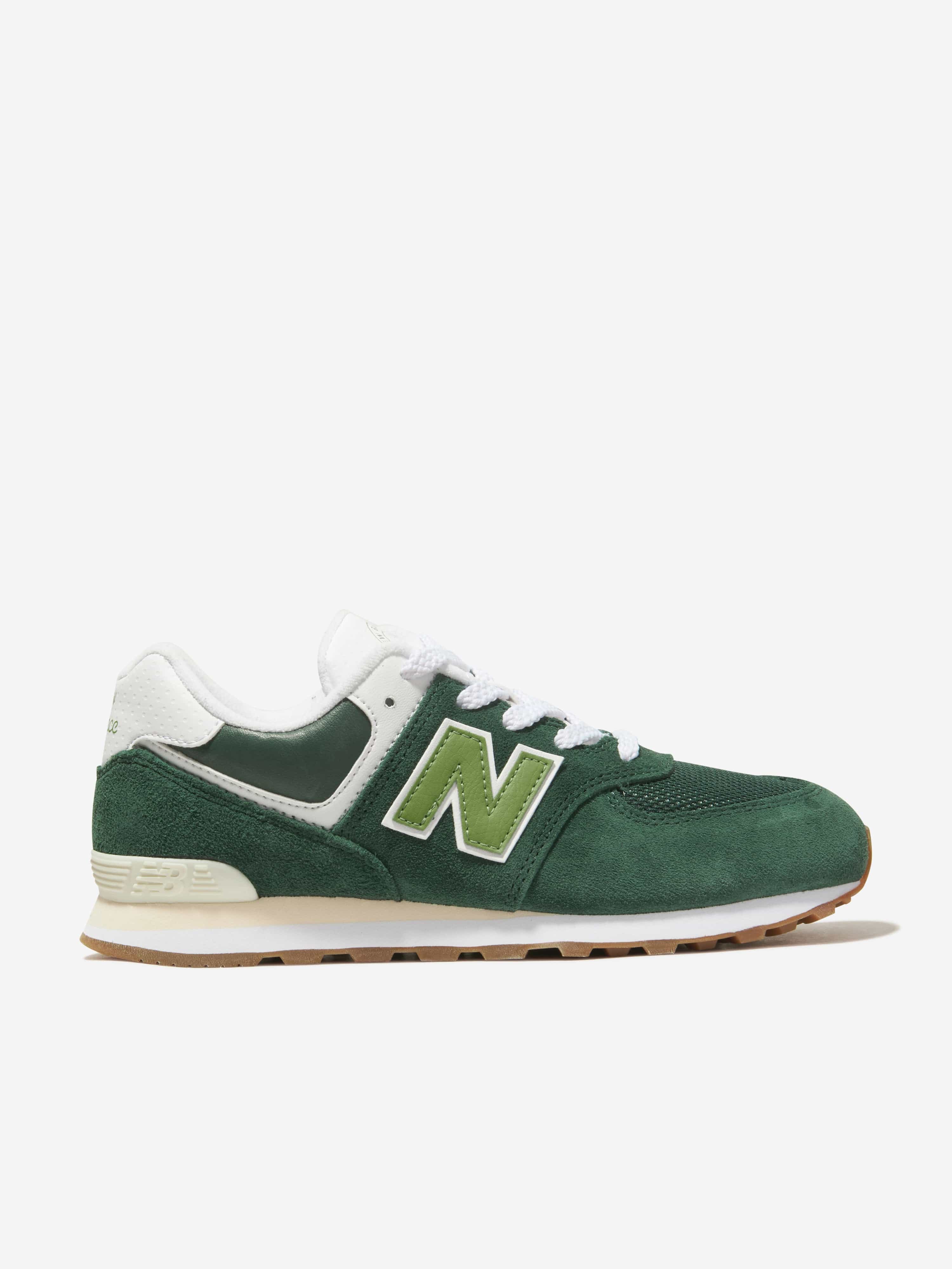 New Balance Kids 574 Logo Trainers in Green Collections Cheap Pice