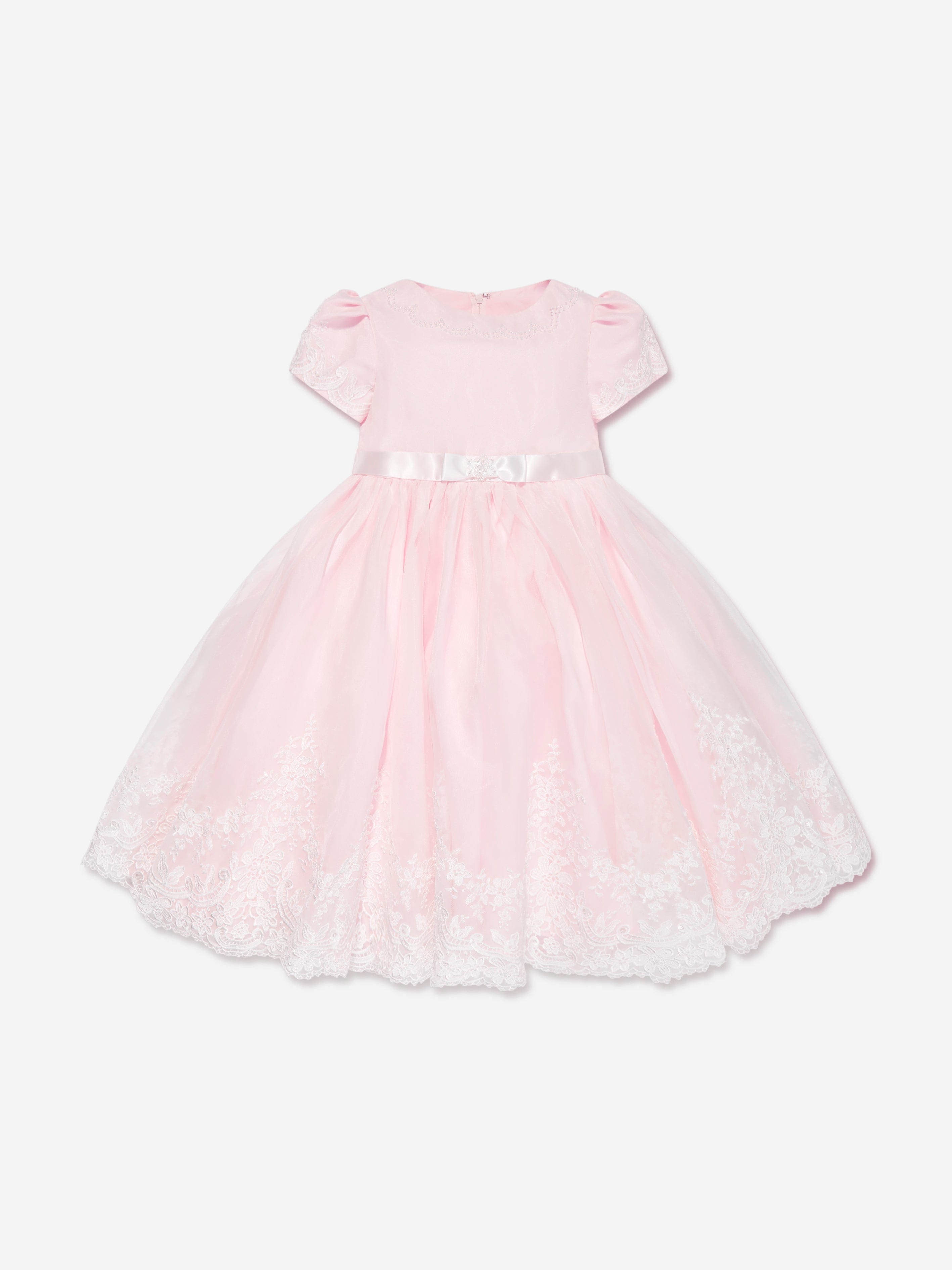 Sarah Louise Girls Ceremonial Ballerina Length Dress in Pink Low Pice Fee Shipping For Sale