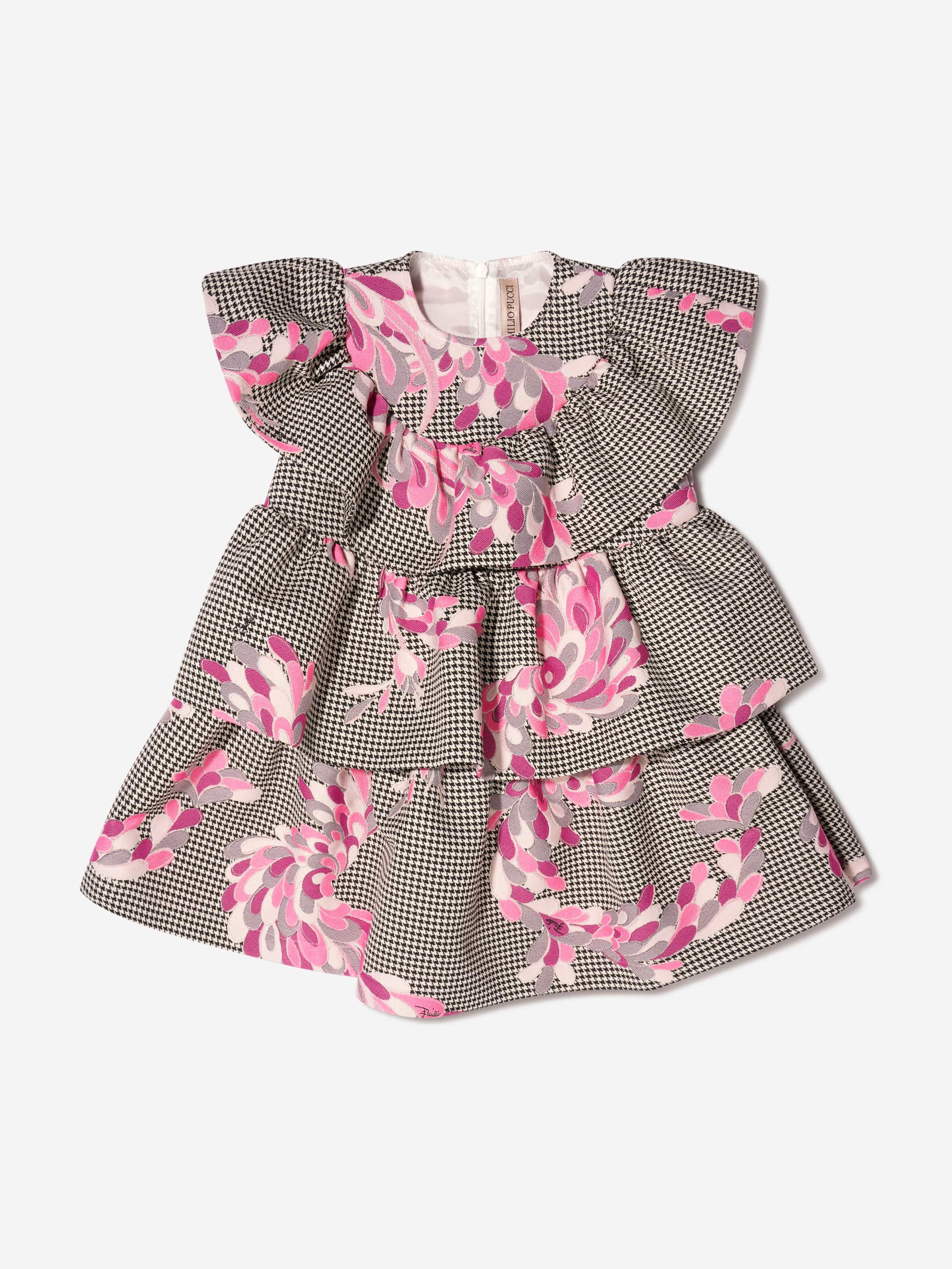 Pucci Girls Patterned Tiered Dress Online Online Original