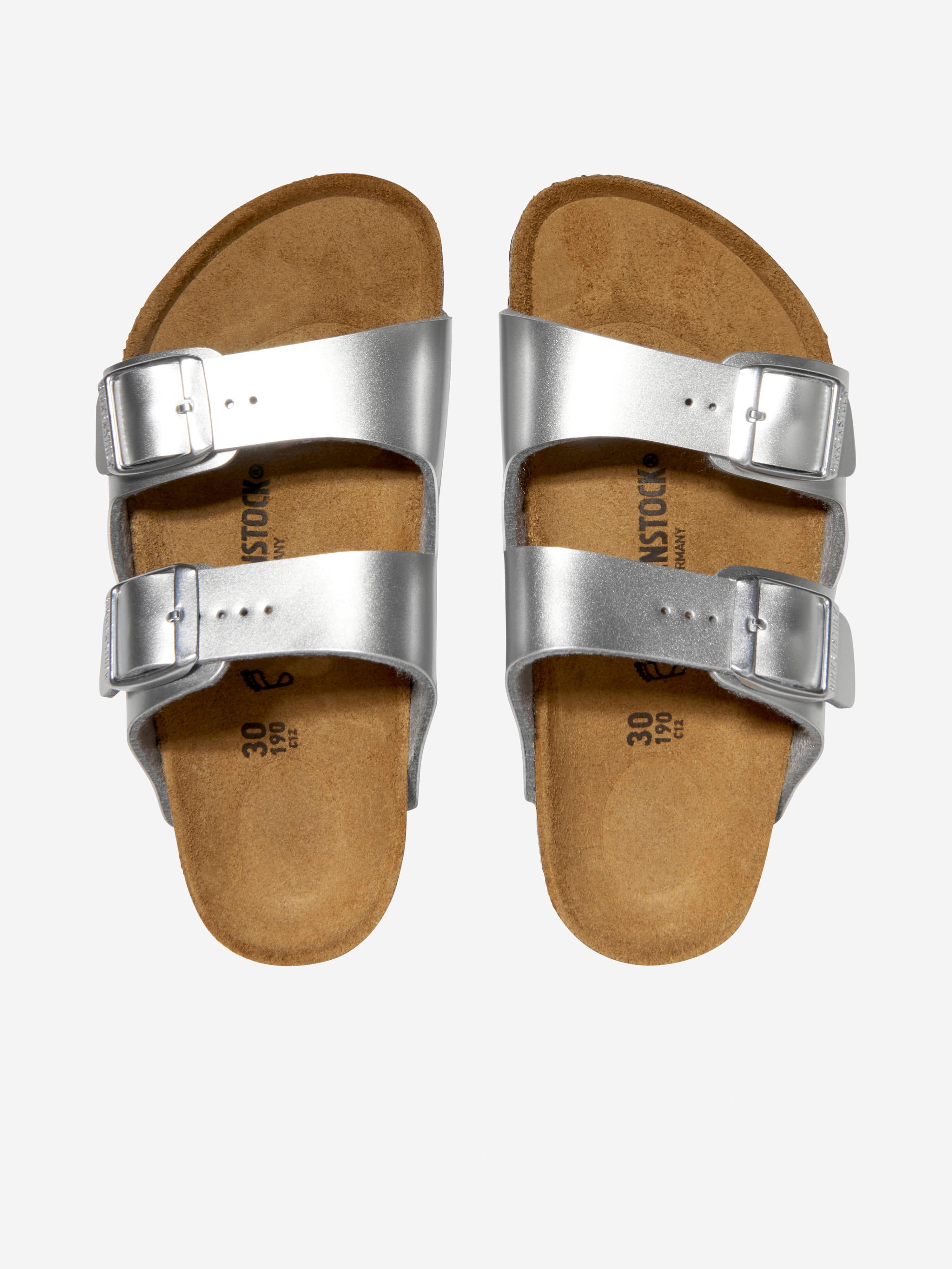 BIRKENSTOCK Girls Arizona Metallic Sandals in Silver Buy Cheap Limited Edition