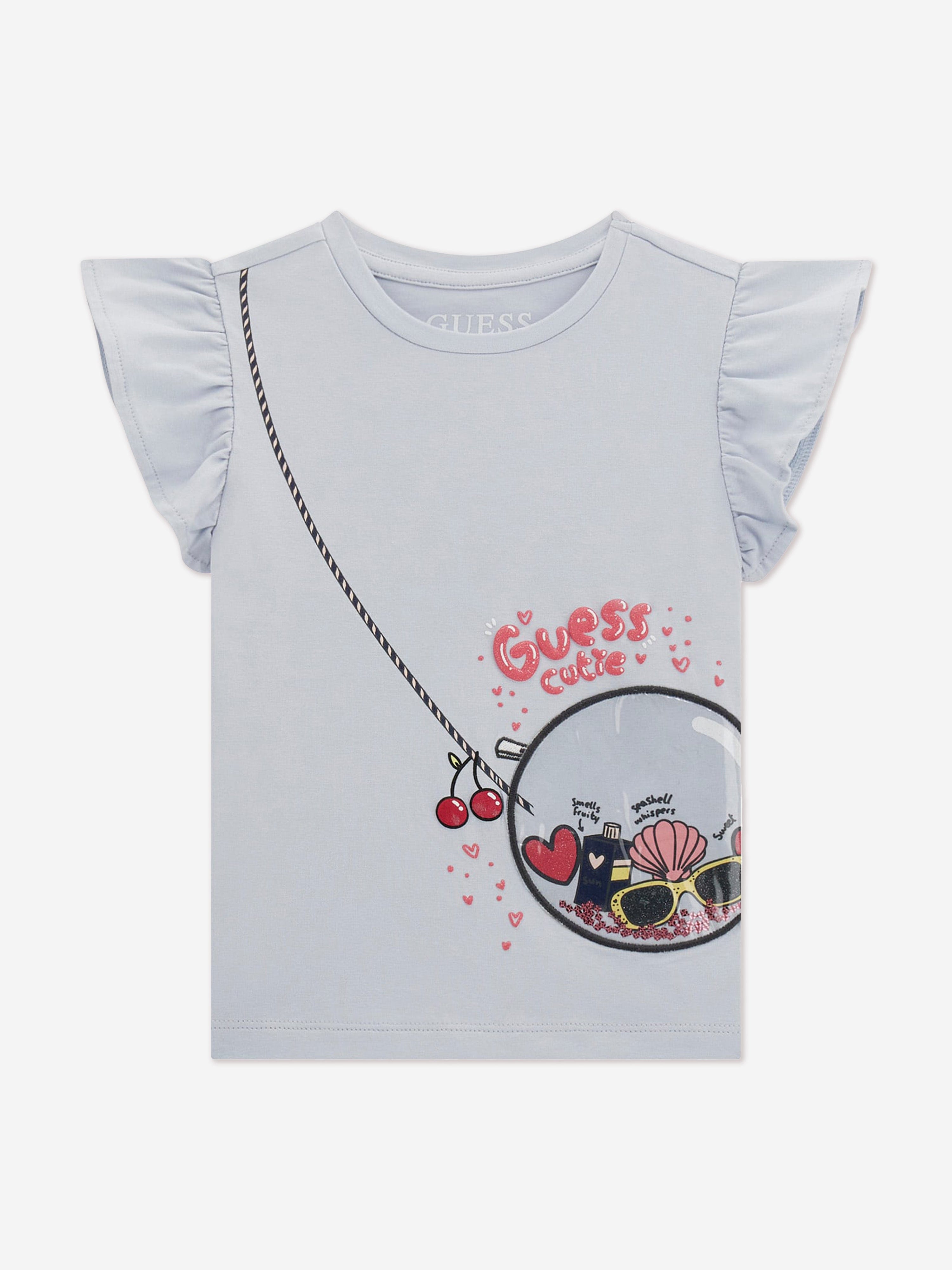Girls Bag Print T-Shirt in Blue For Sale Cheap Pice From China