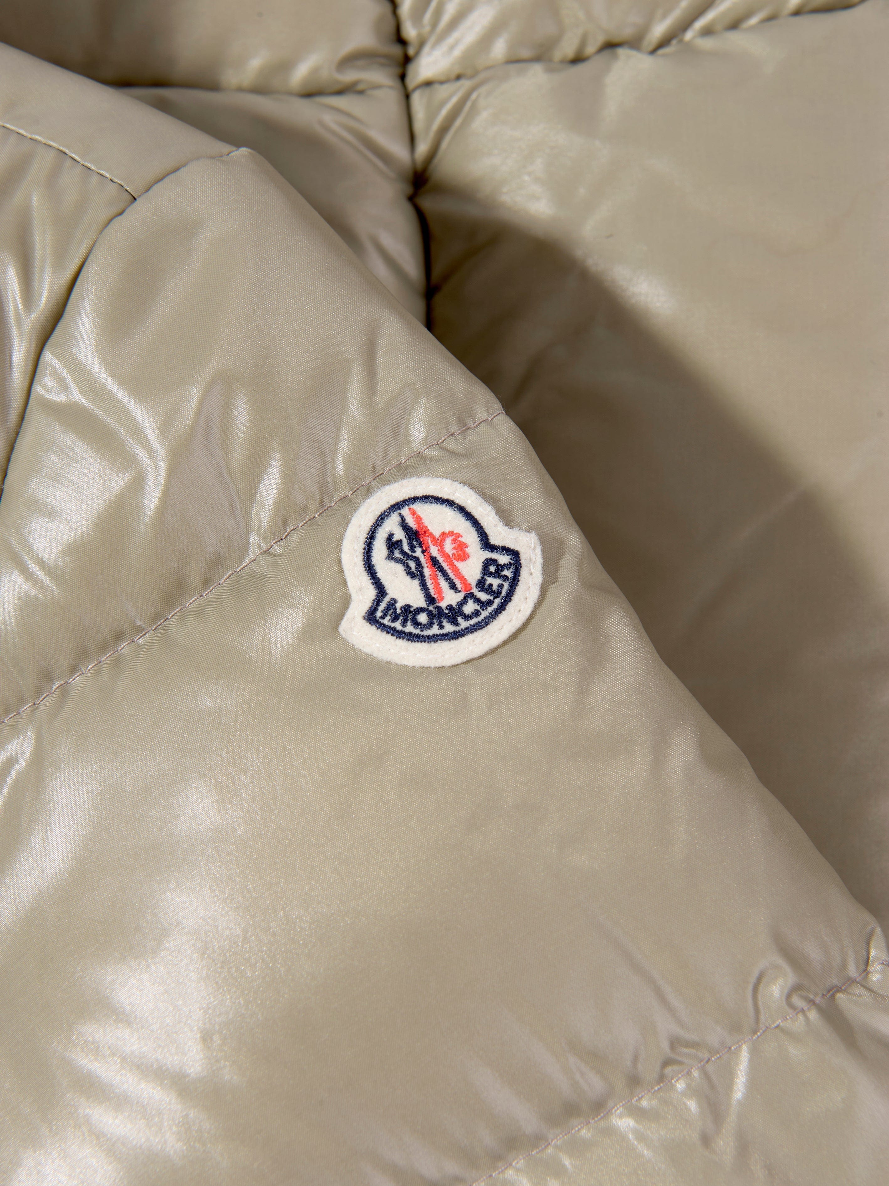 Moncler Enfant Girls Down Padded Bellevue Long Coat in Beige Shipping Outlet Store Online