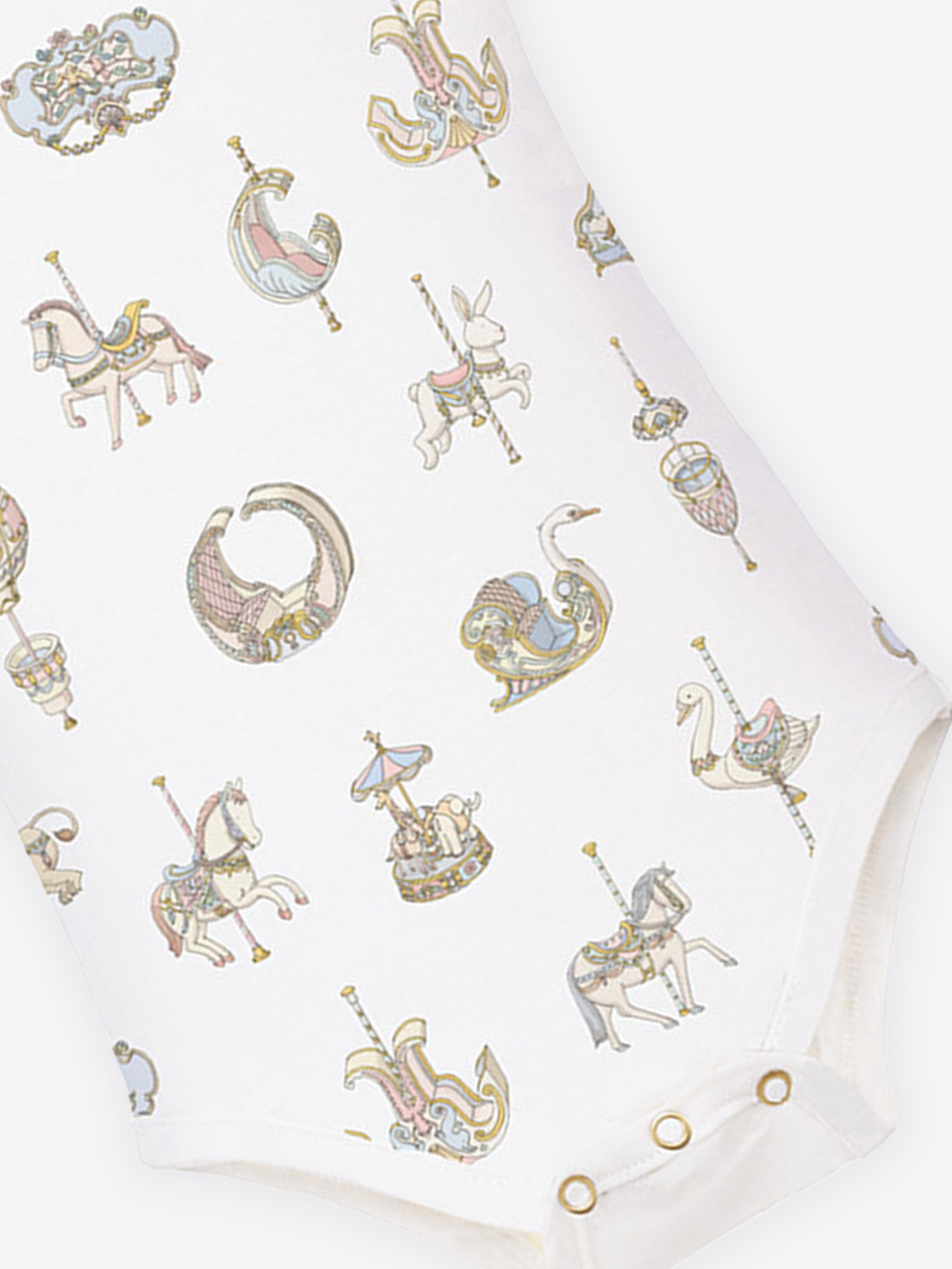 Atelier Choux Baby Carousel Onesie in White Outlet Cheap Pice