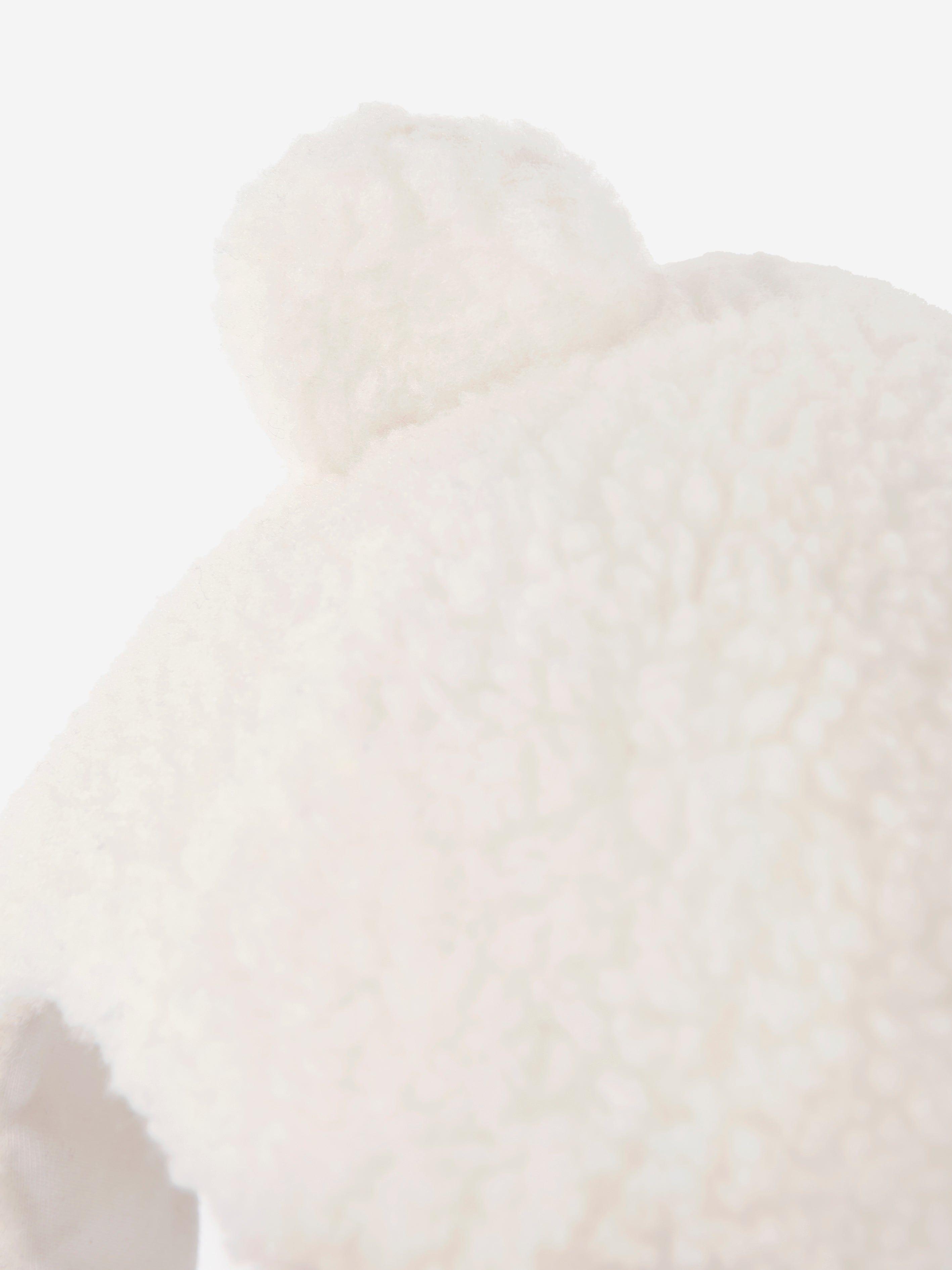 Moncler Enfant Baby Teddy Cap With Earflaps in Ivory Pay With Paypal For Sale