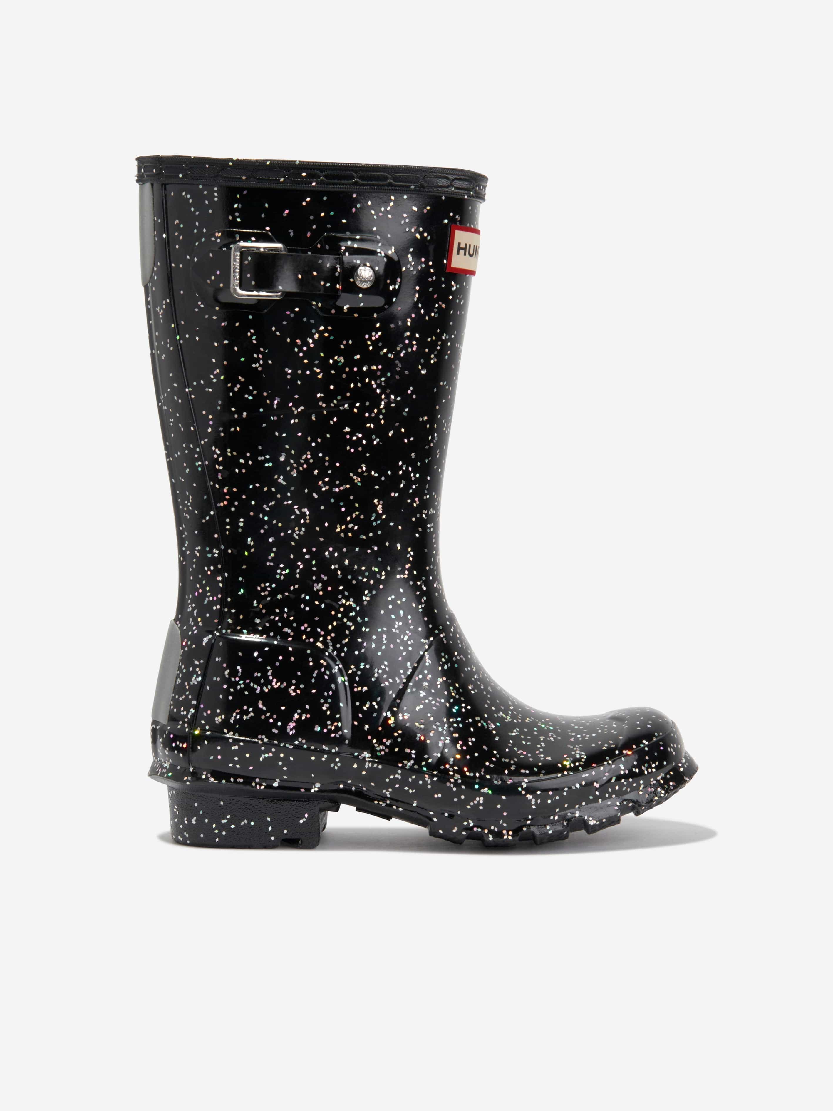 Hunter Kids Original Giant Glitter Wellingon Boots in Black Discount With Mastercard