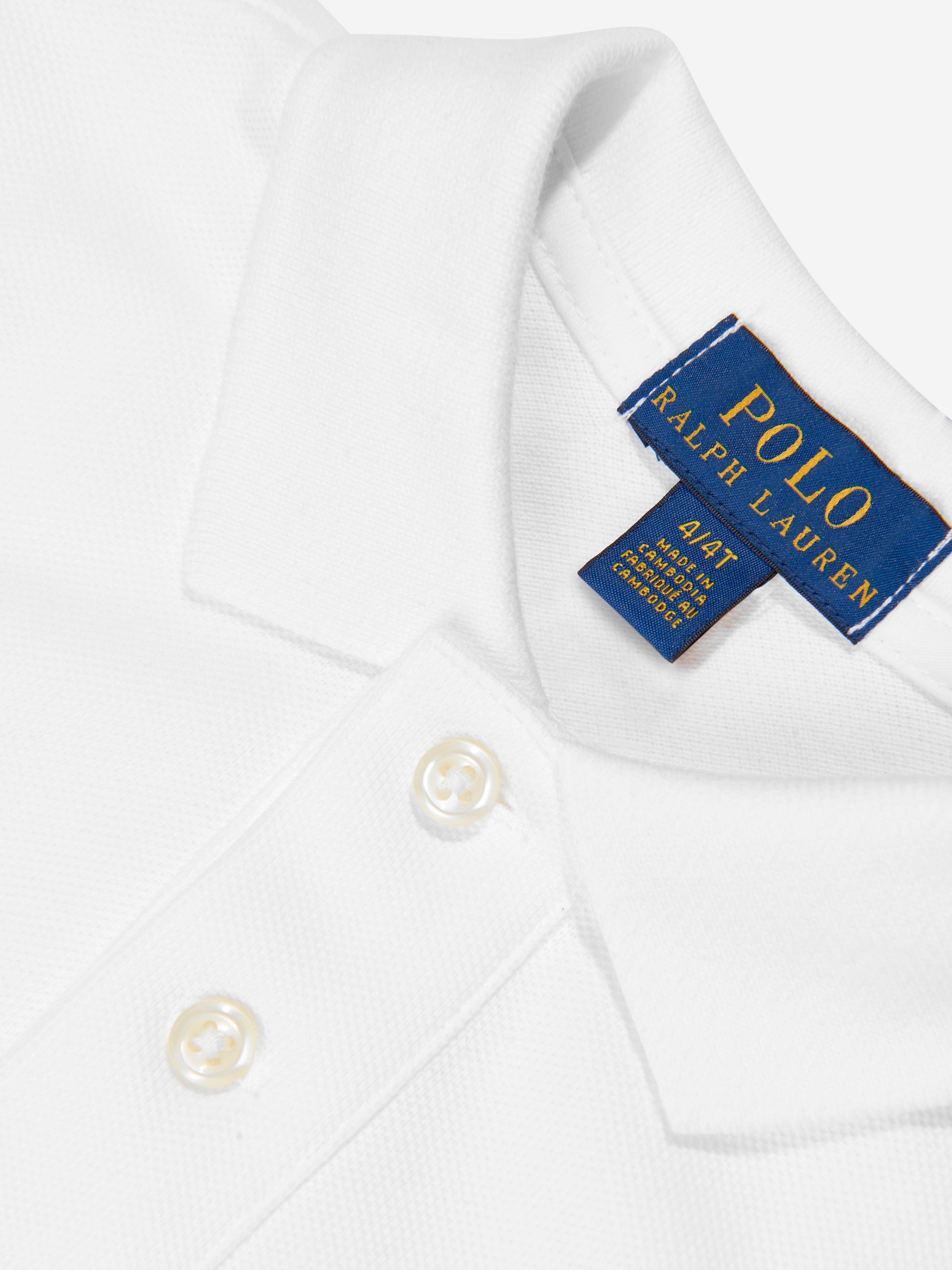 Ralph Lauren Boys Logo Polo Shirt in White The Cheapest
