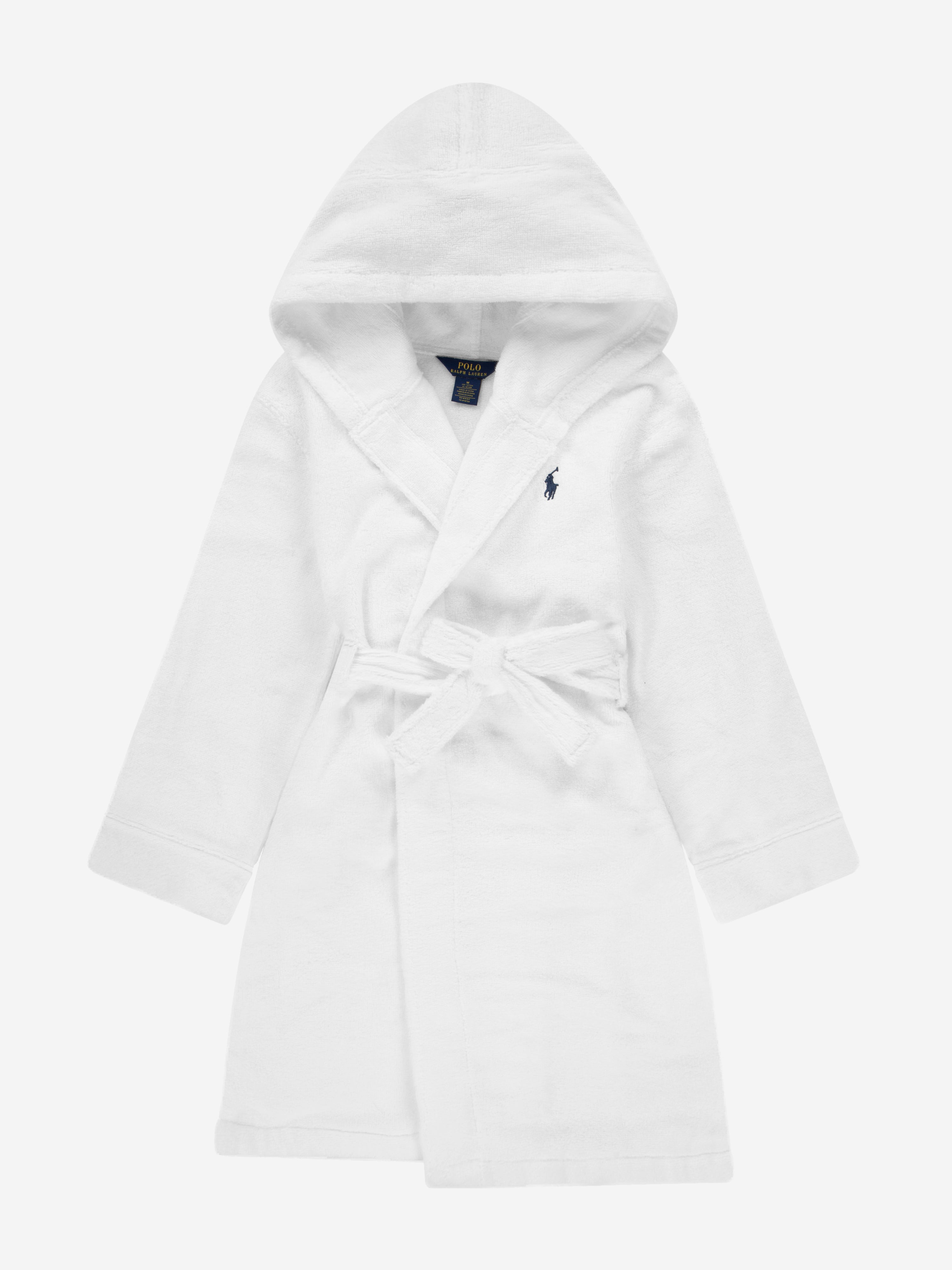 Ralph Lauren Kids Hooded Plush Terry Bathrobe in White Genuine Cheap Pice