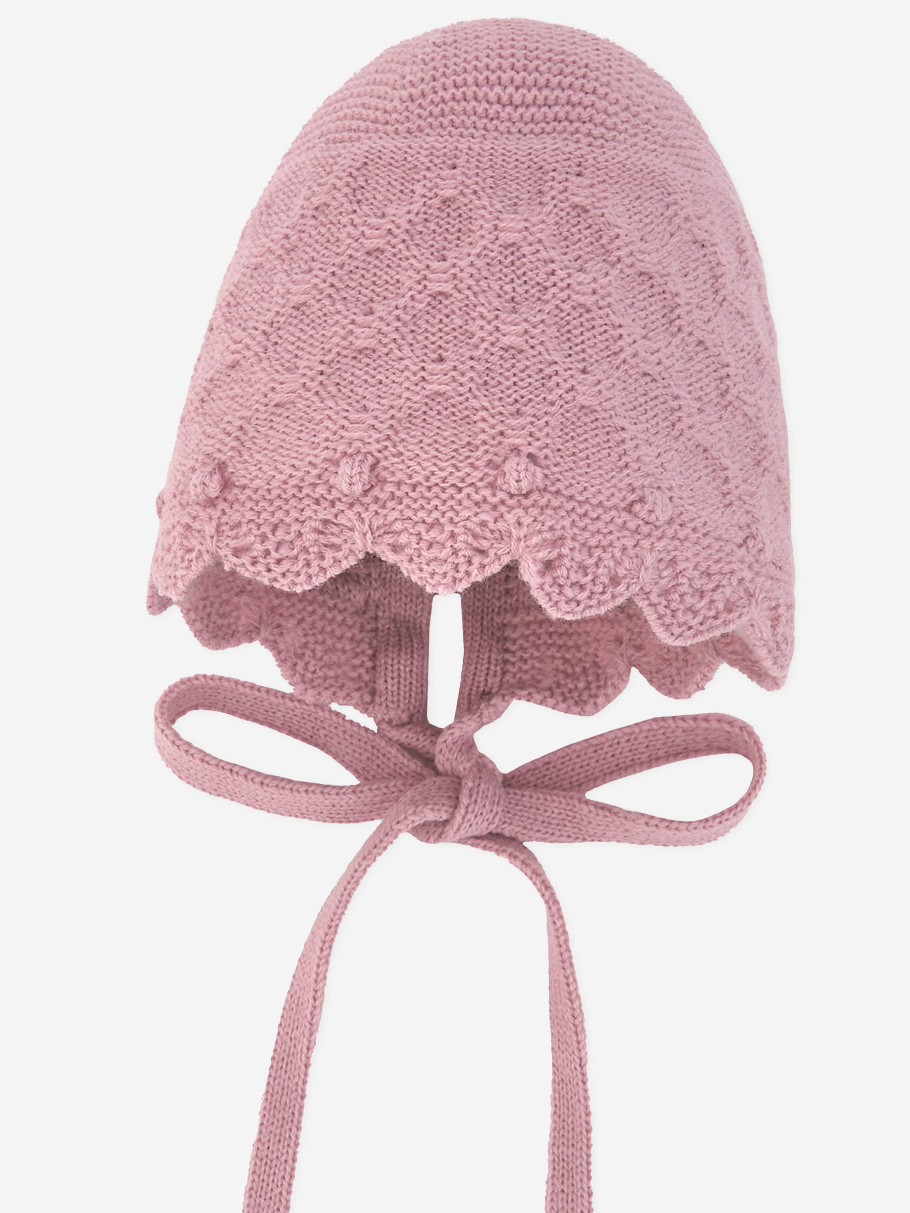 Paz Rodriguez Baby Girls Wool Knit Bonnet in Pink Best Pices Online