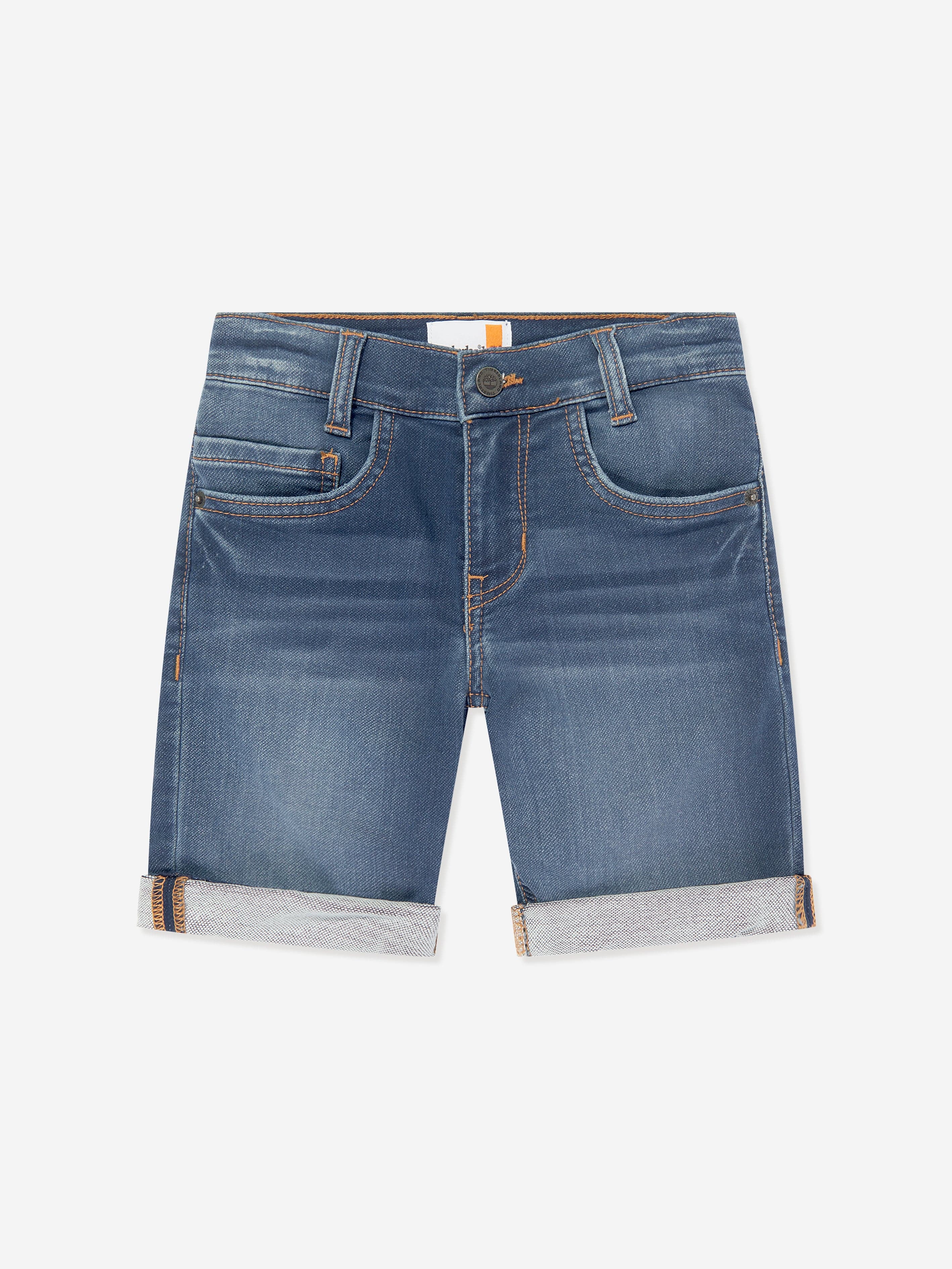 Timberland Boys Denim Knot Bermuda Shorts in Blue Excellent Sale Online