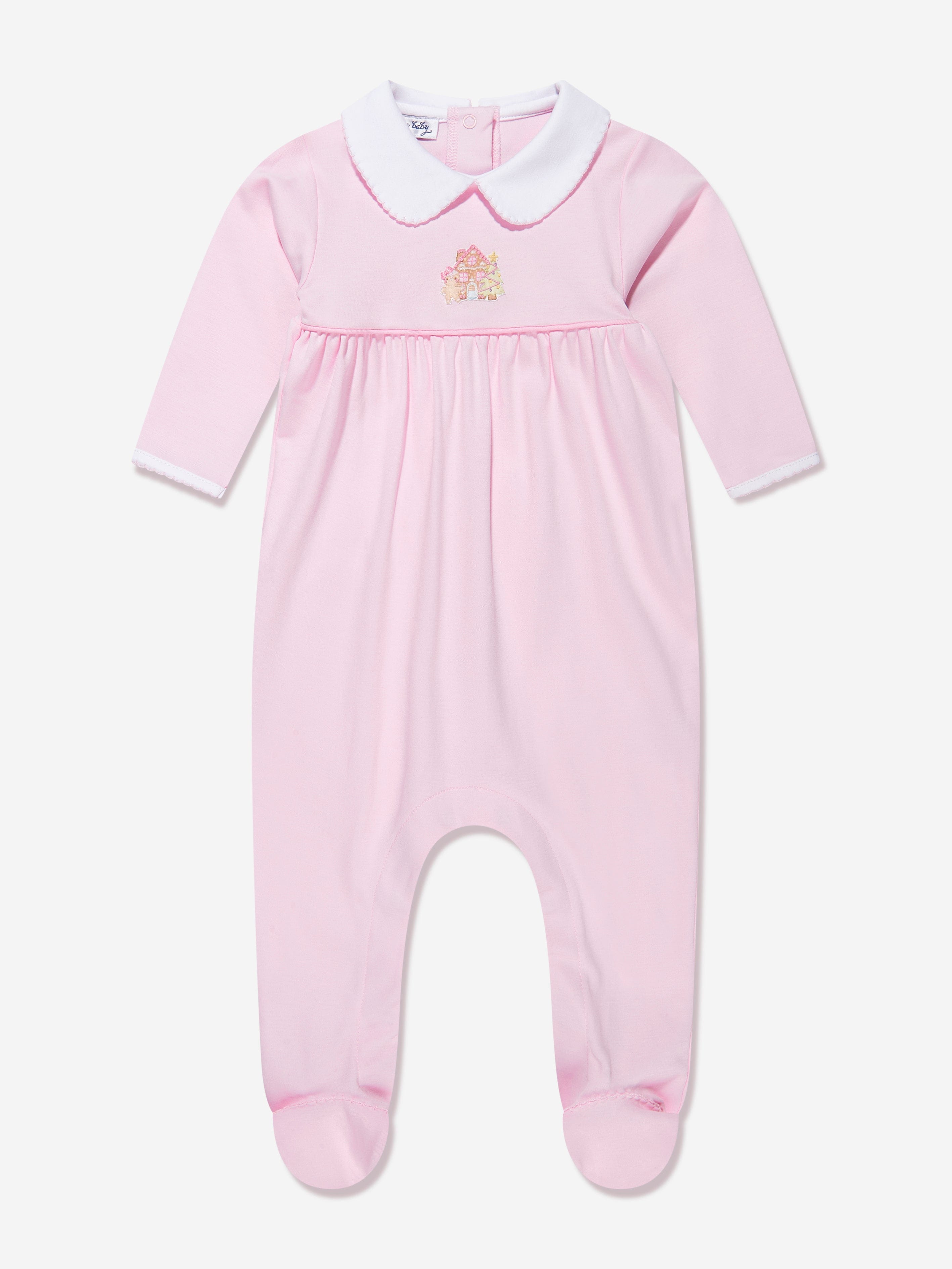 Magnolia Baby Baby Girls Sweet Gingerbread Collared Babygrow in Pink Cheap Amazon
