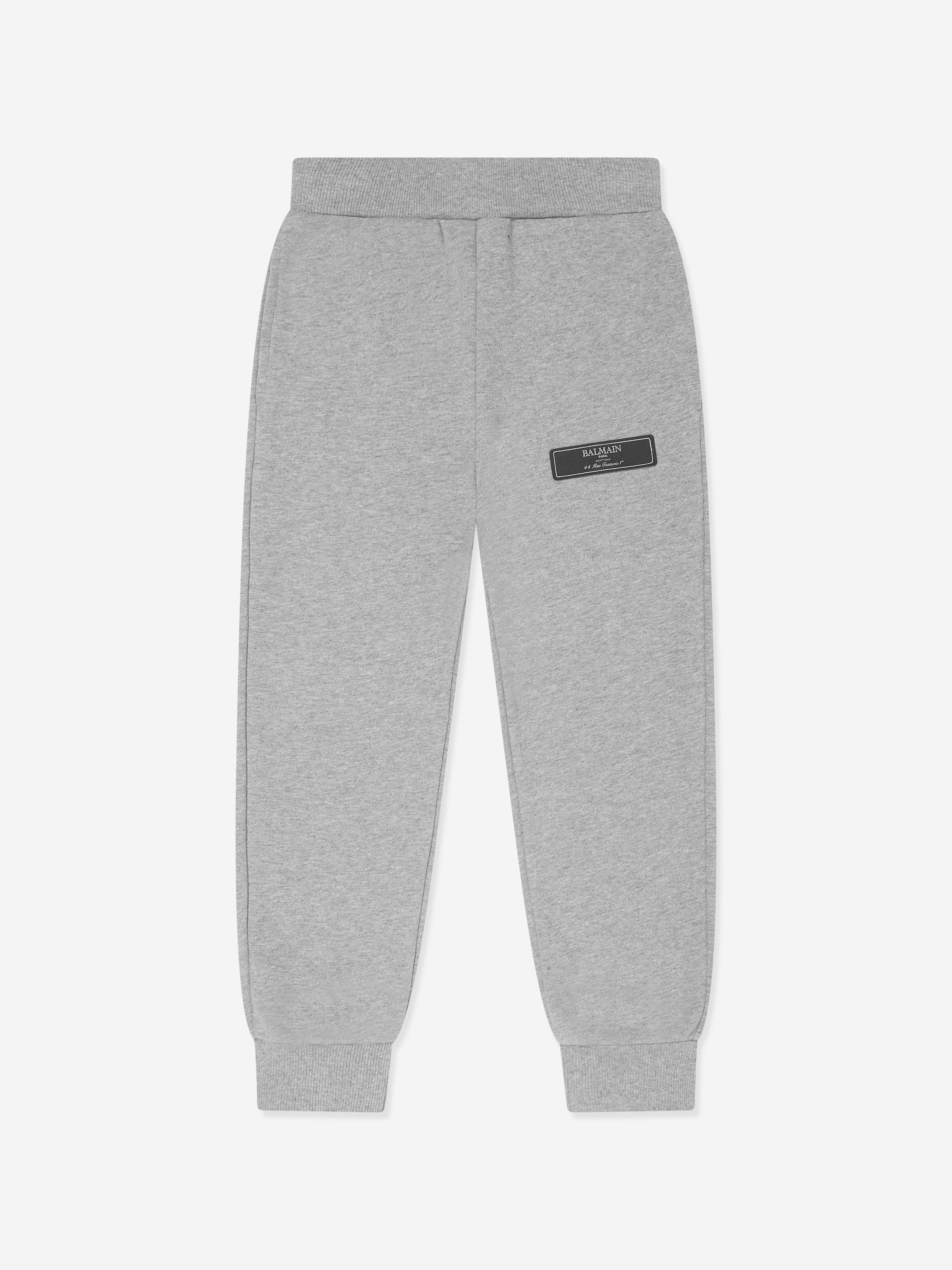 Balmain Kids Logo Joggers in Grey Outlet 2025 Newest