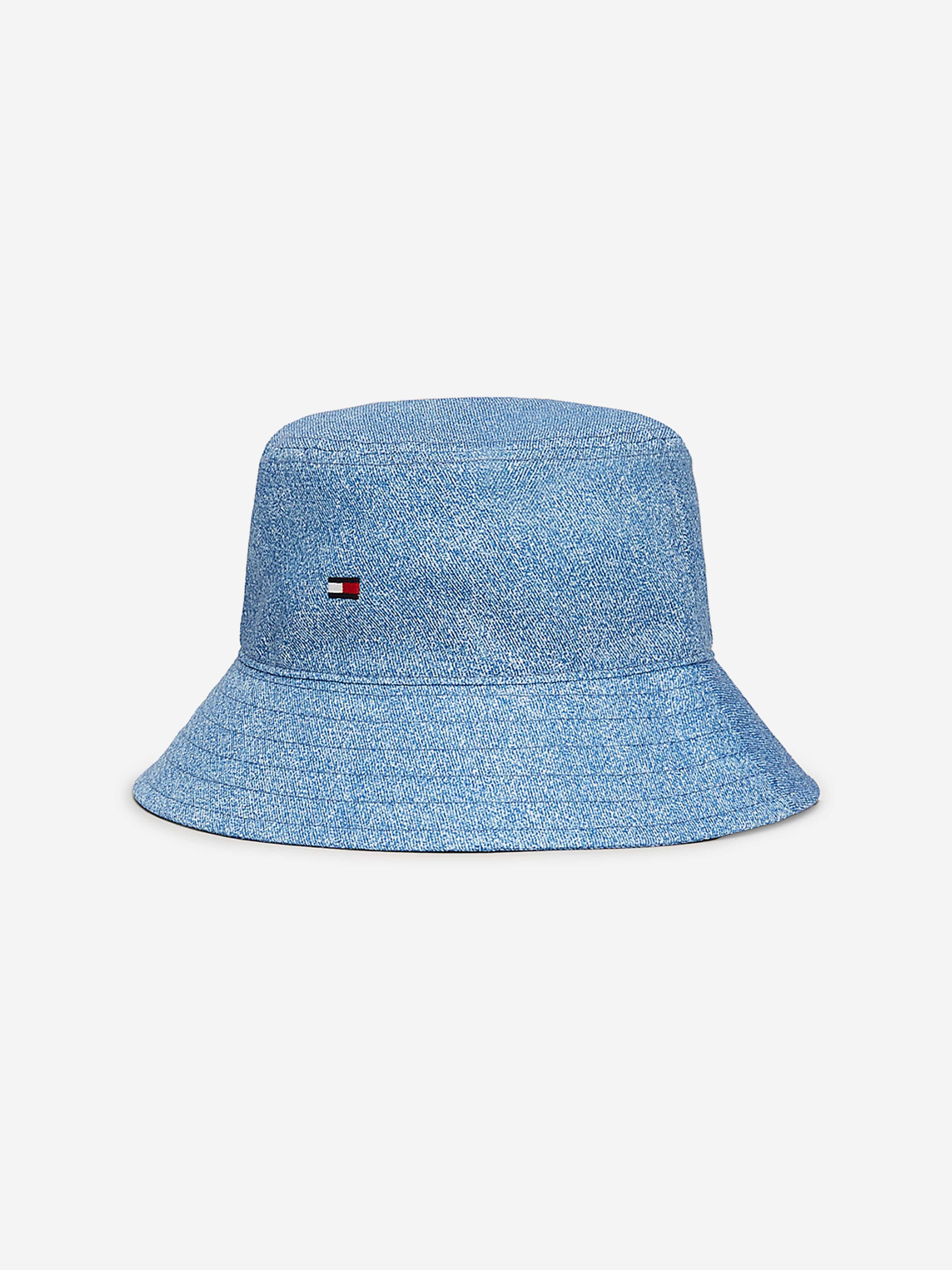 Tommy Hilfiger Kids Small Flag Denim Bucket Hat in Blue Sale Cheapest
