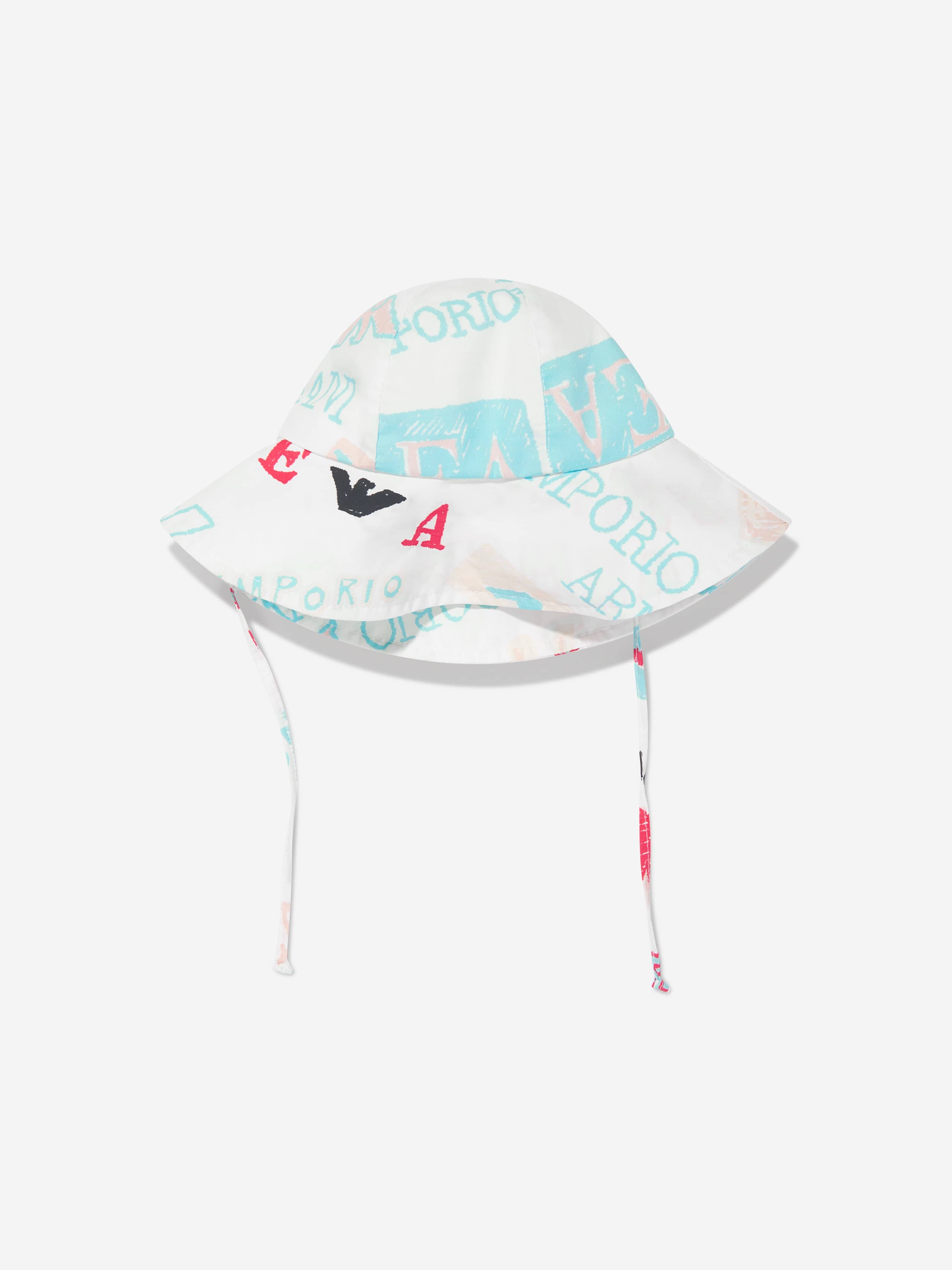Emporio Armani Girls Logo Hat in White Outlet Finishline