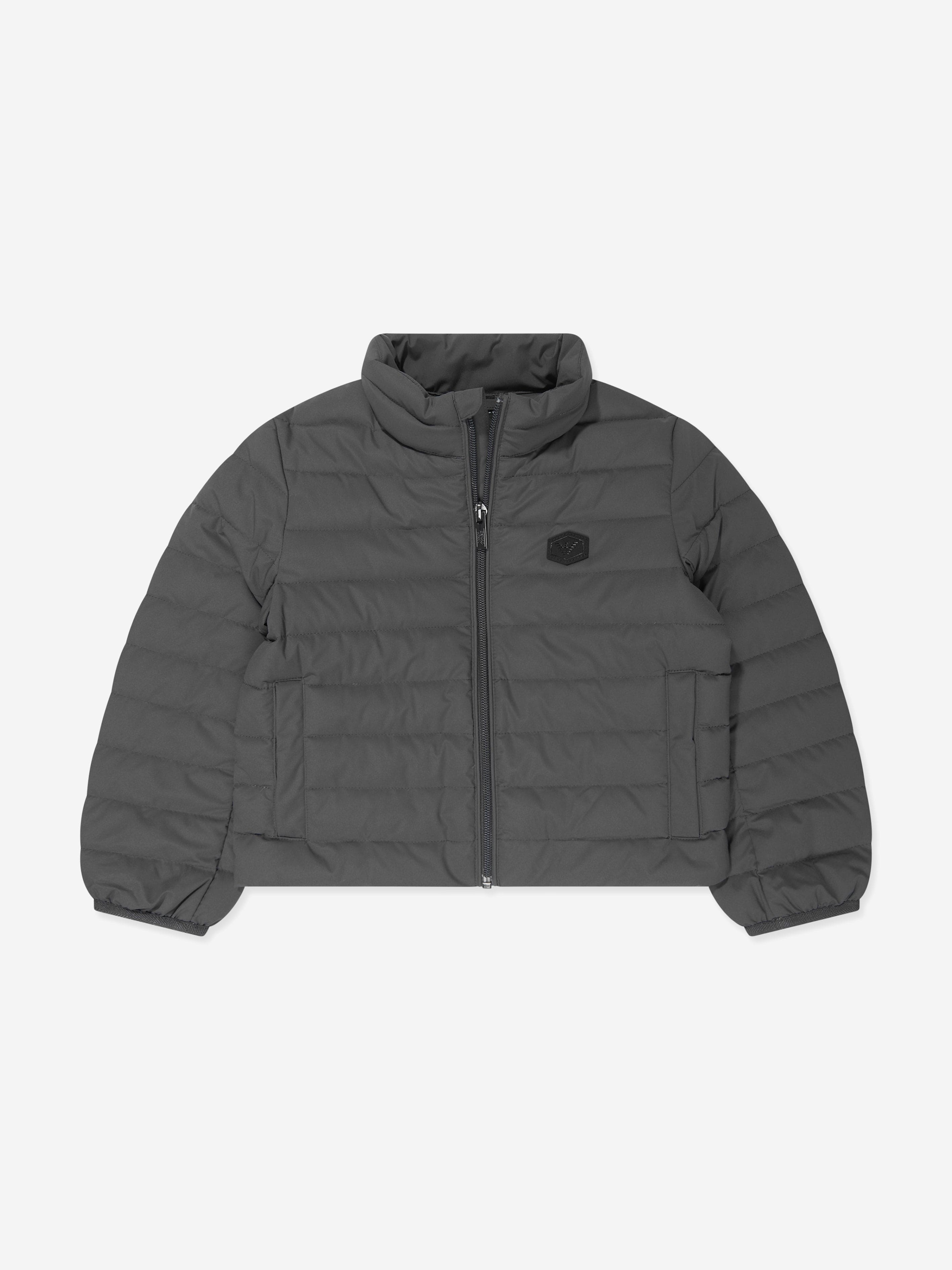 Emporio Armani Boys Down Padded Jacket in Grey Top Quality For Sale