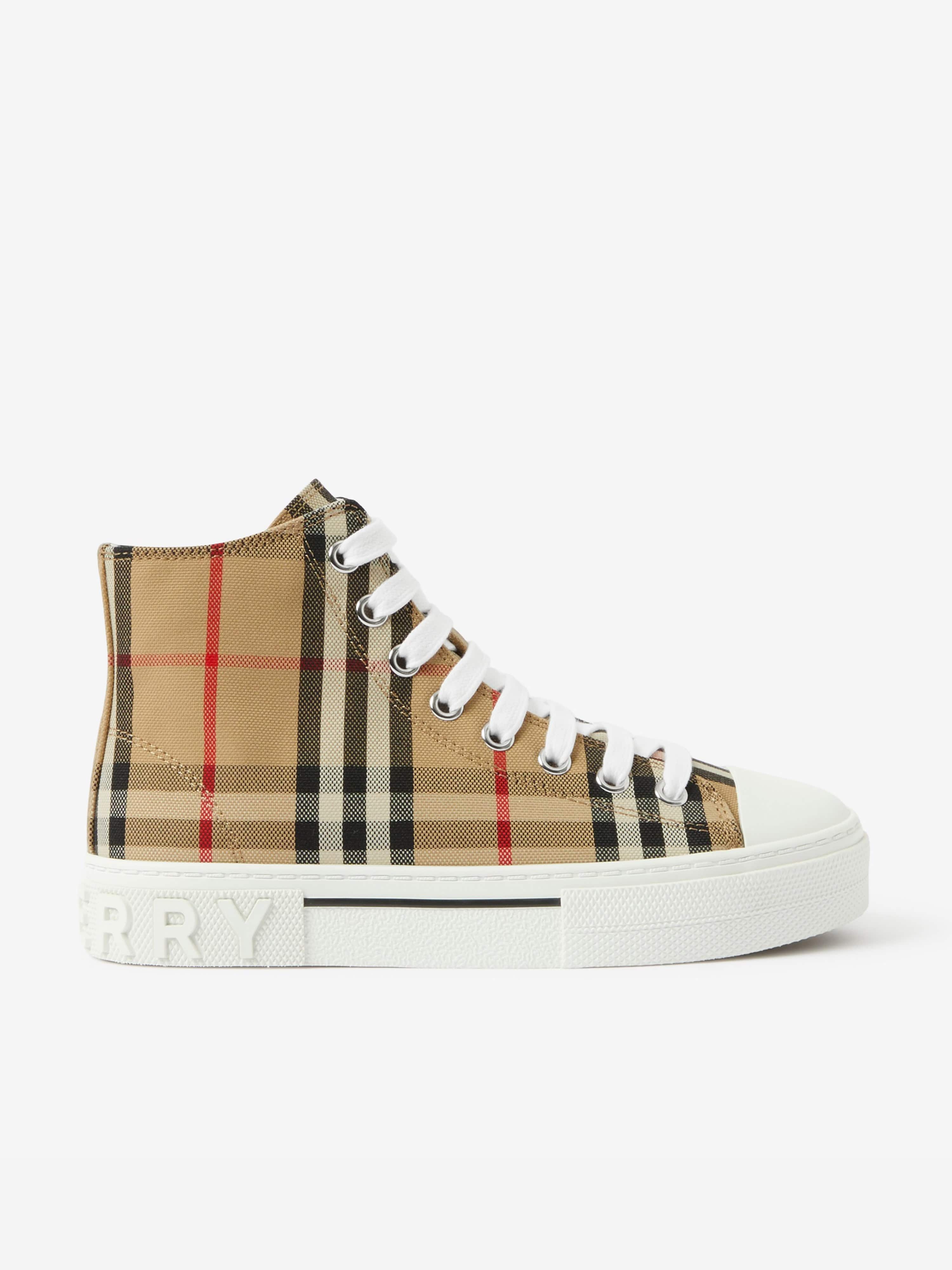 Burberry Kids New Mini Jack High Top Trainers in Beige Free Shipping Buy